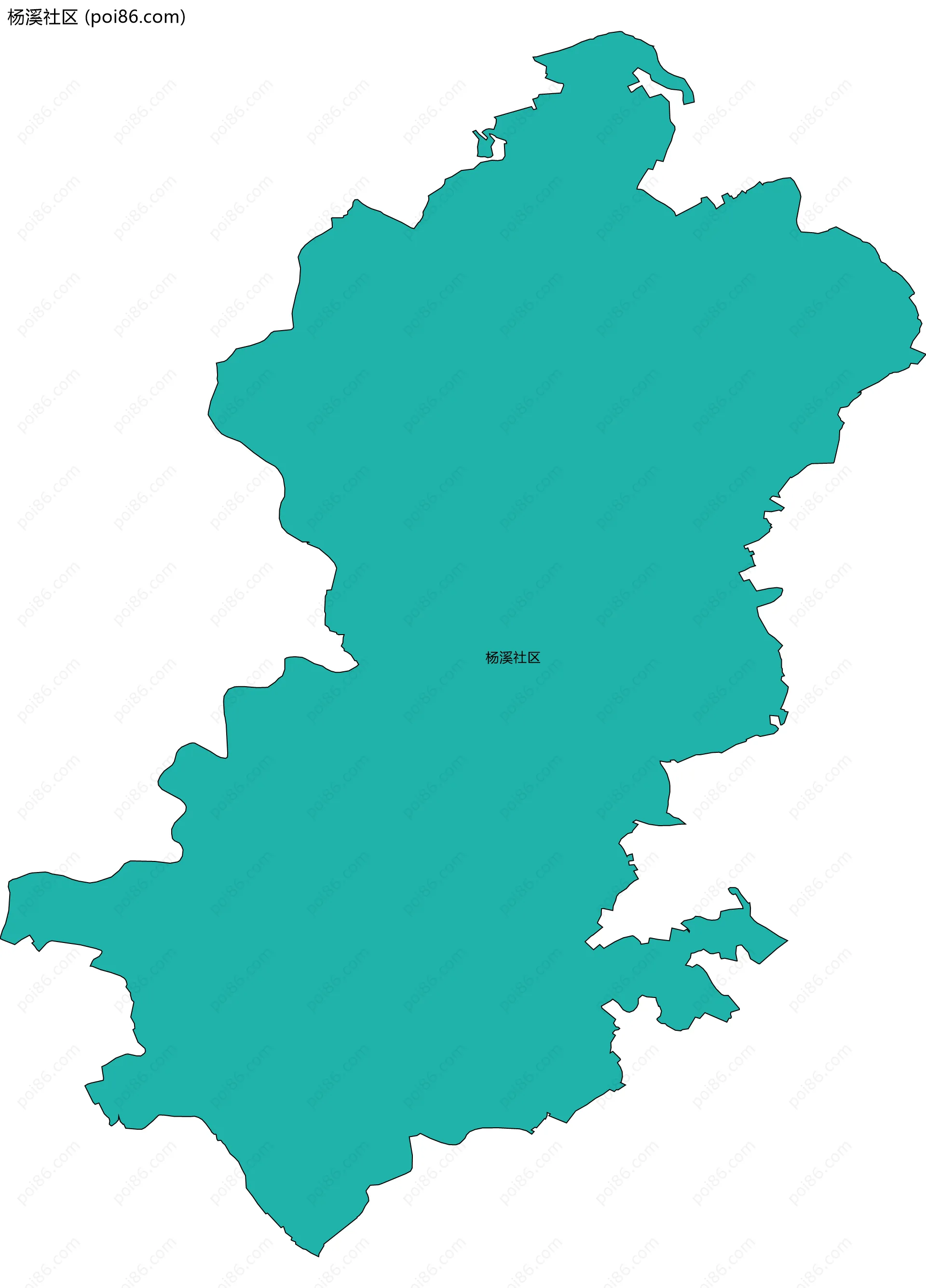 杨溪社区边界地图