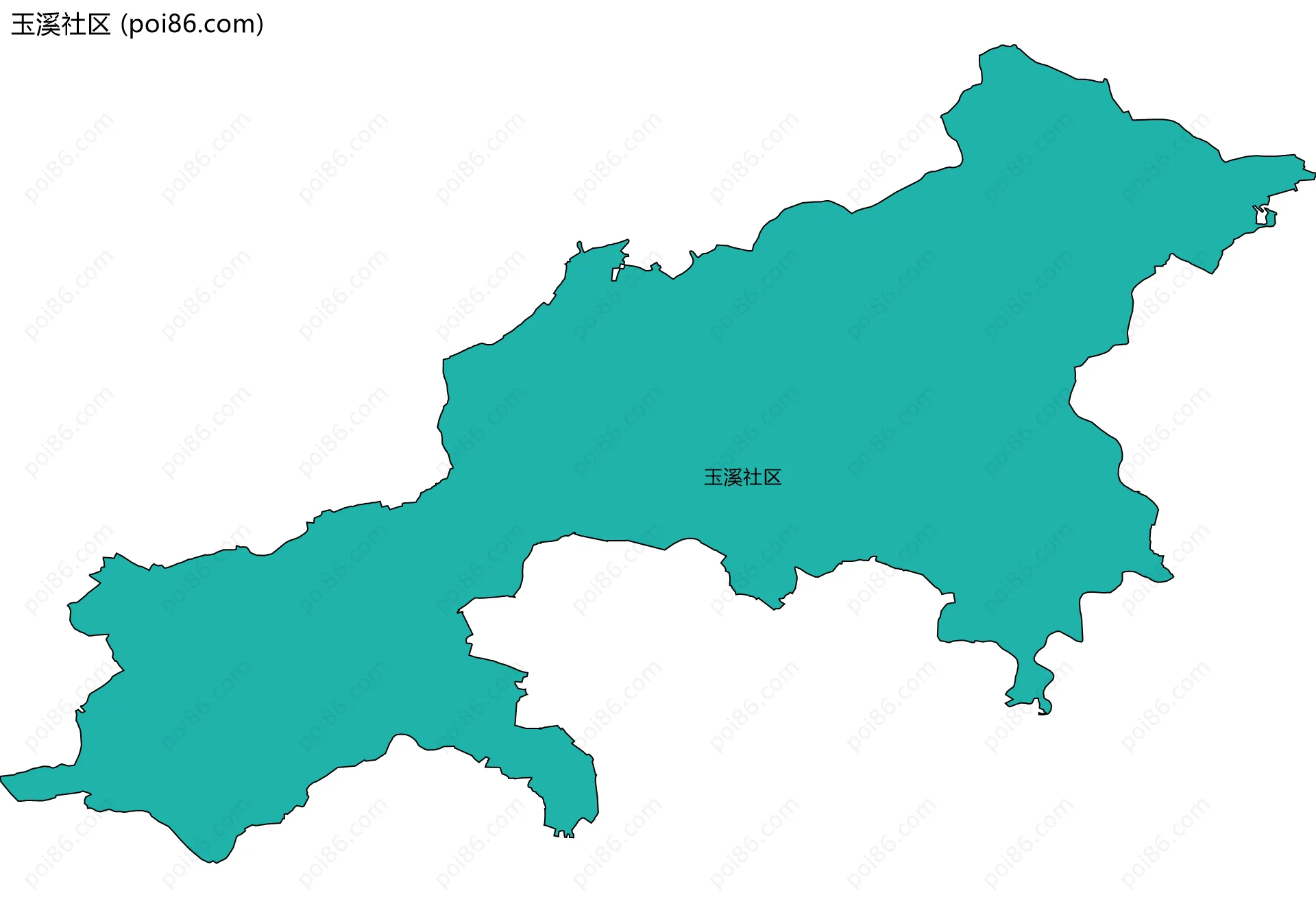 玉溪社区边界地图
