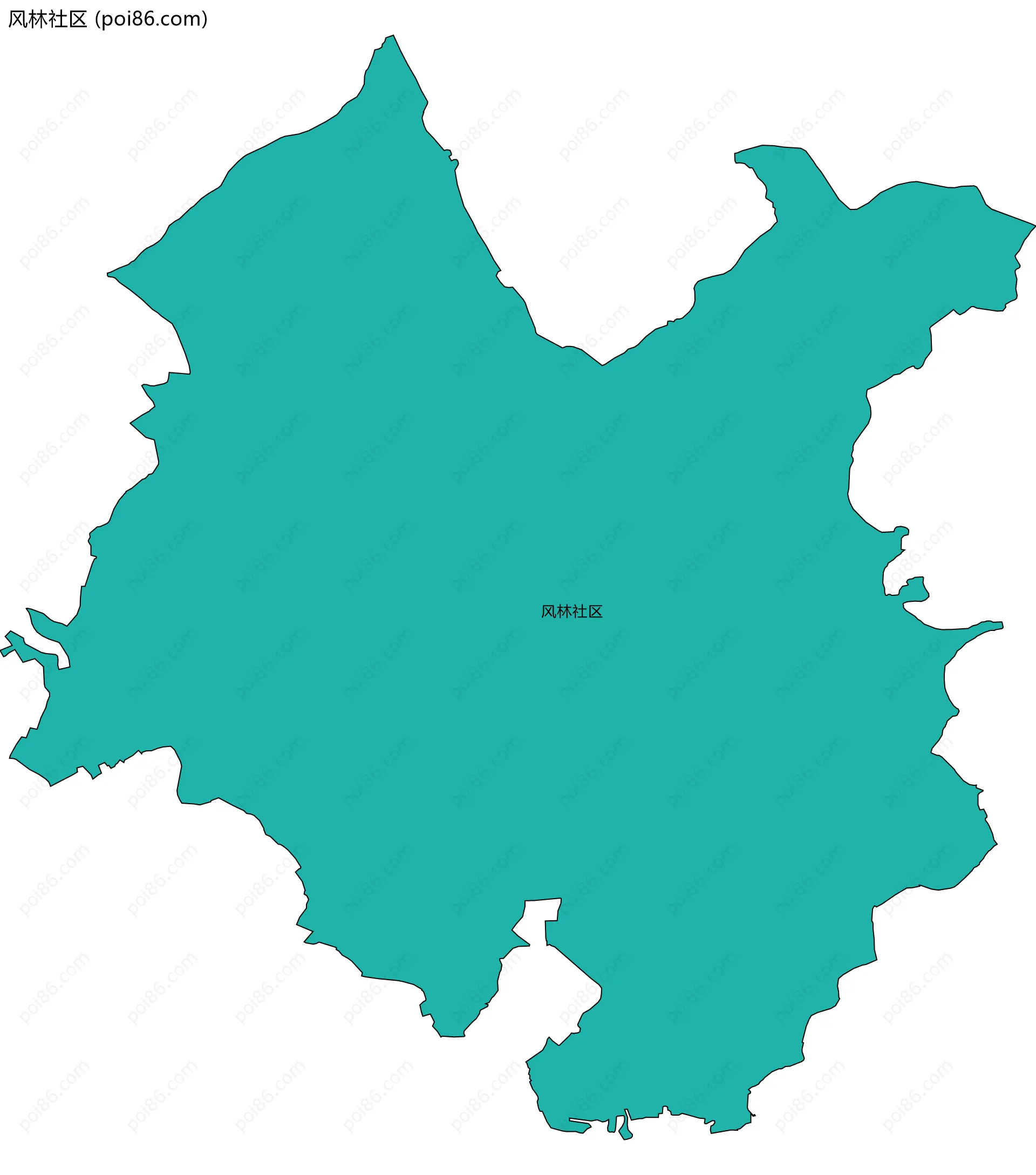 风林社区边界地图