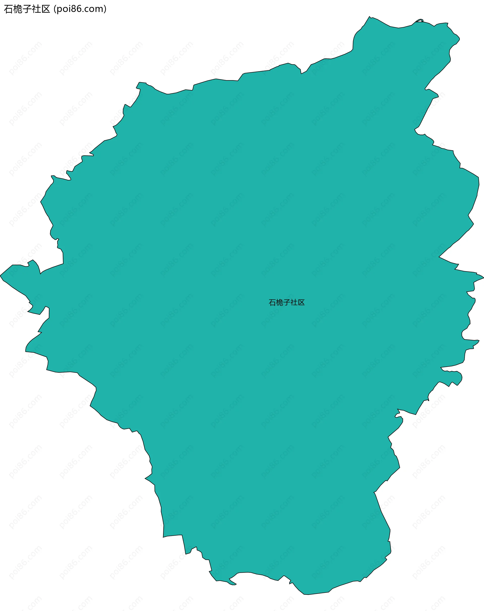 石桅子社区边界地图