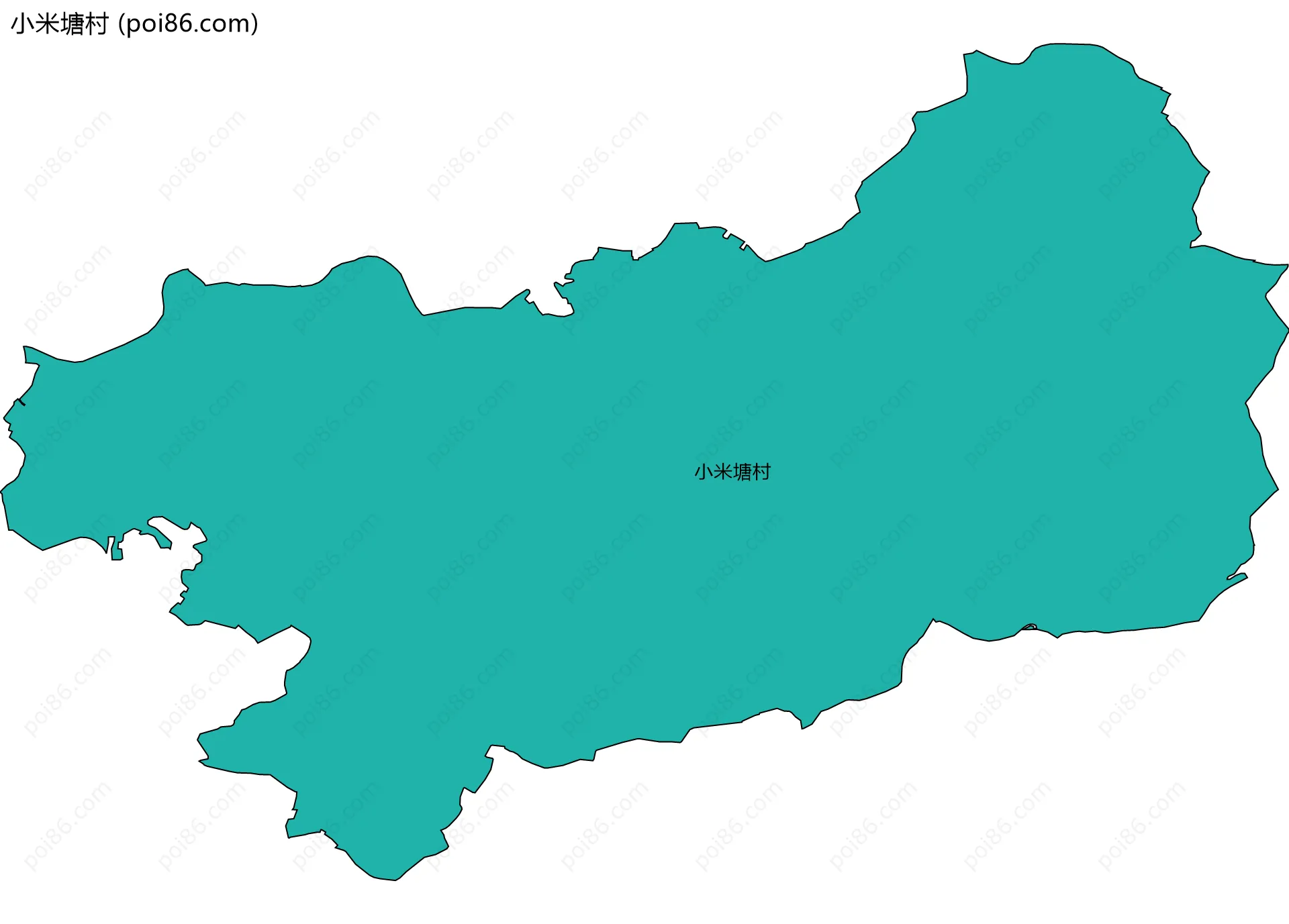 小米塘村边界地图