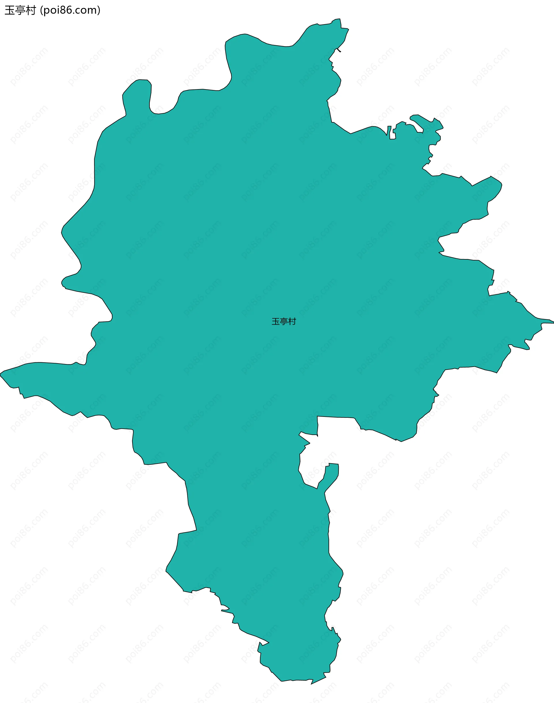 玉亭村边界地图