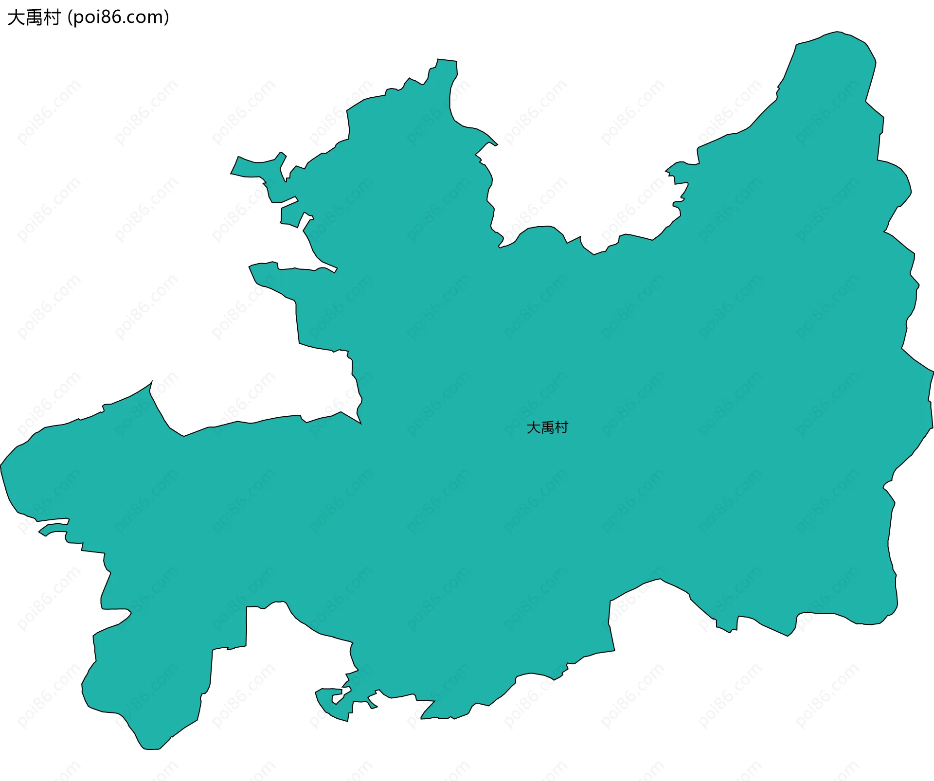 大禹村边界地图