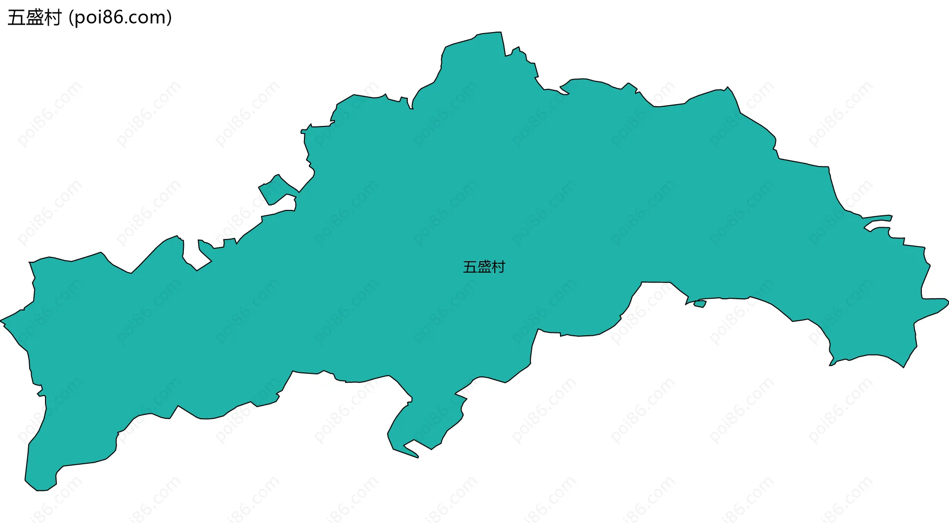 五盛村边界地图