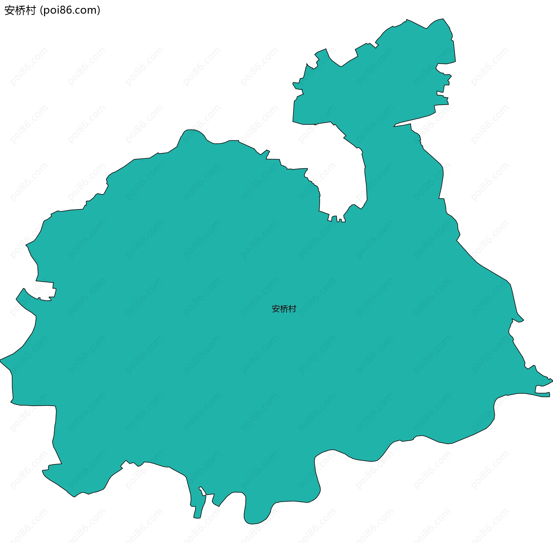 安桥村边界地图