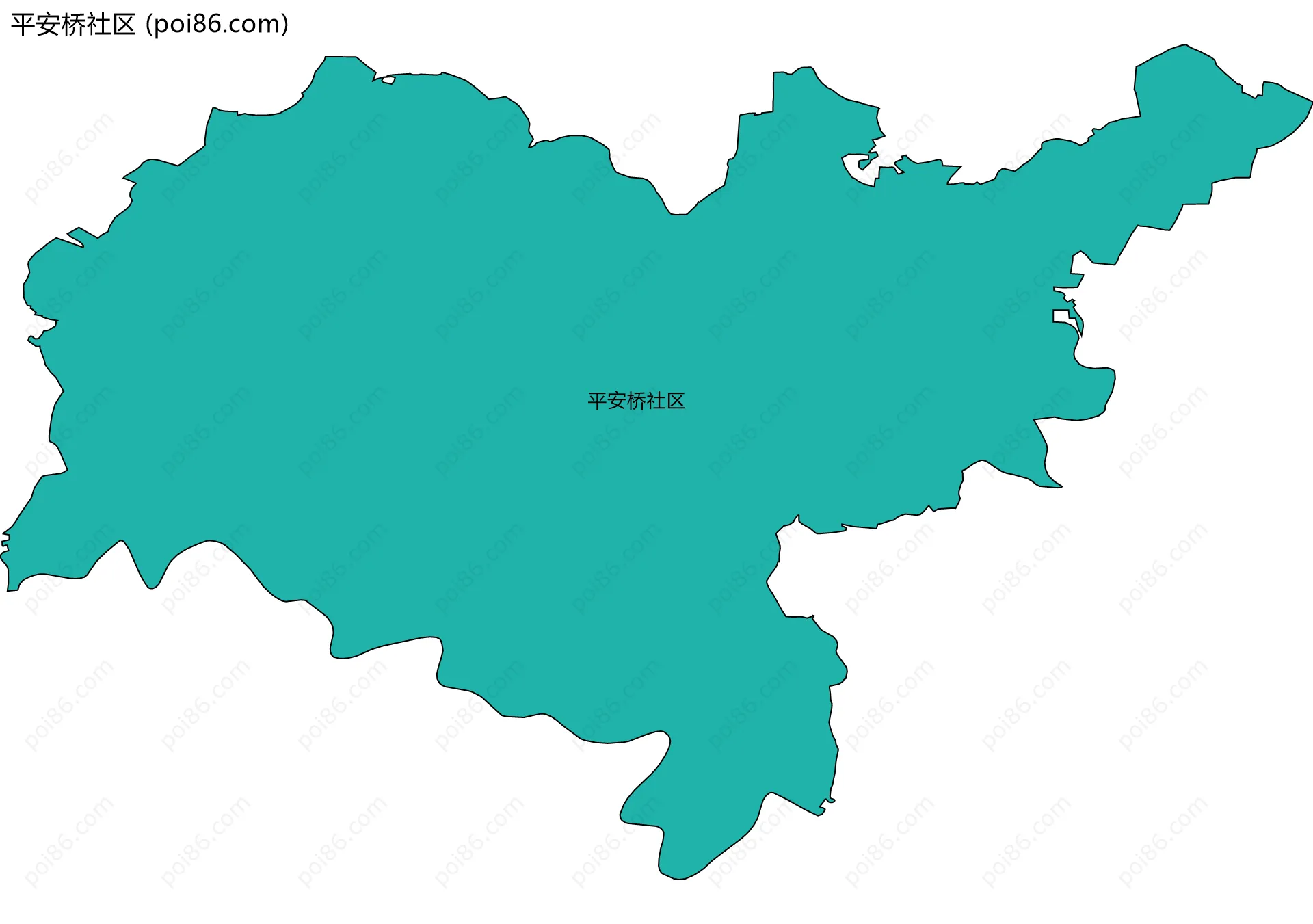 平安桥社区边界地图