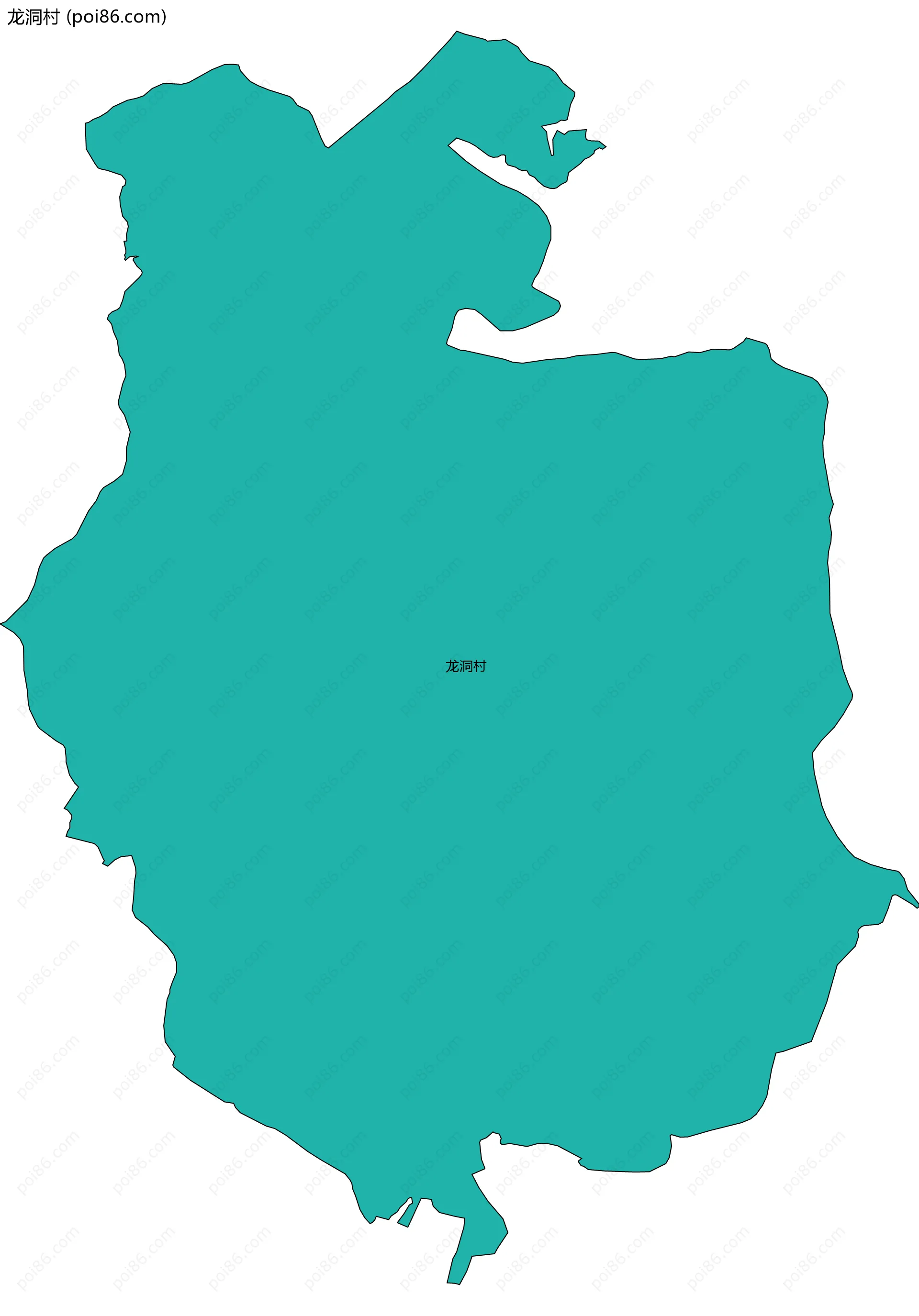 龙洞村边界地图