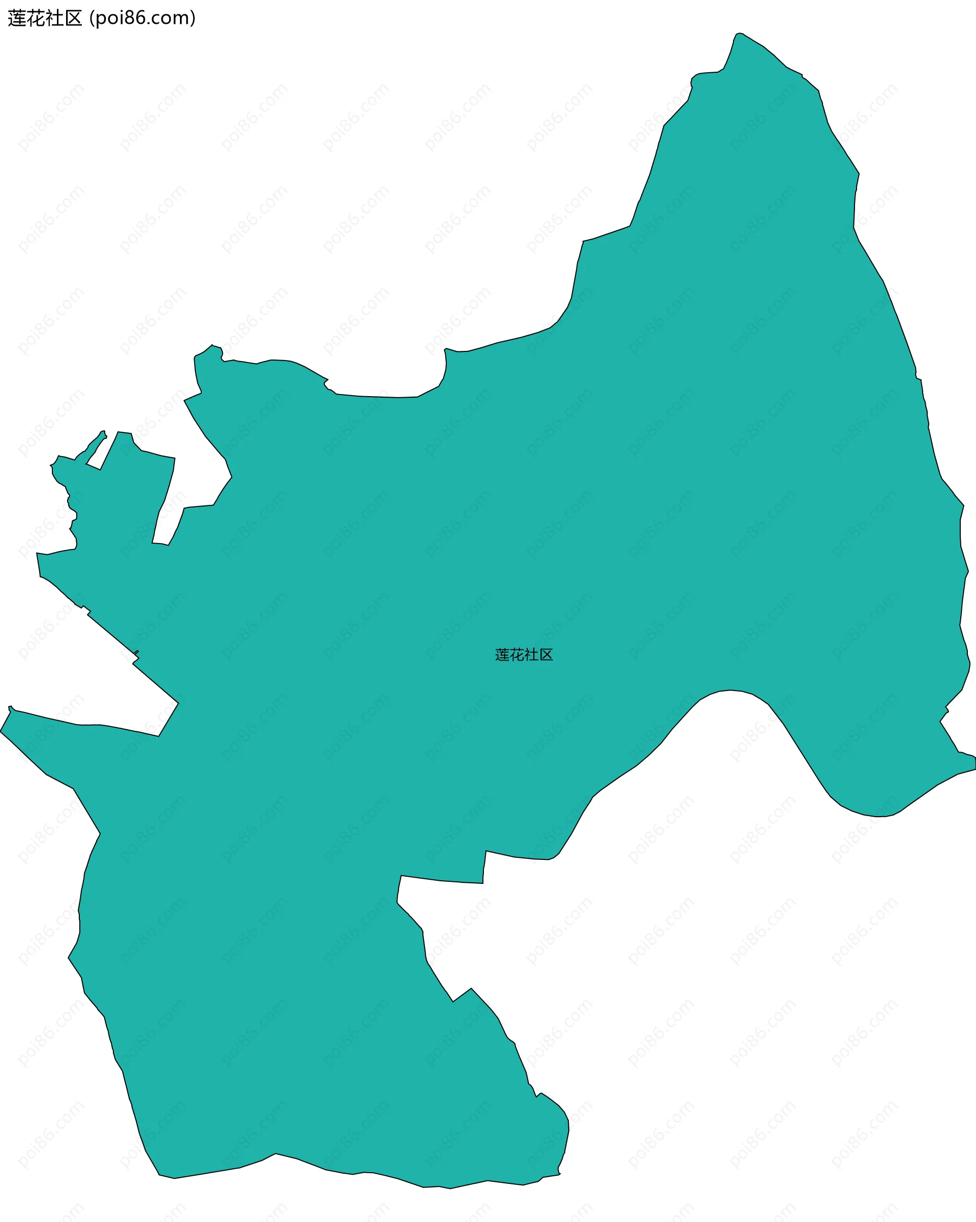 莲花社区边界地图