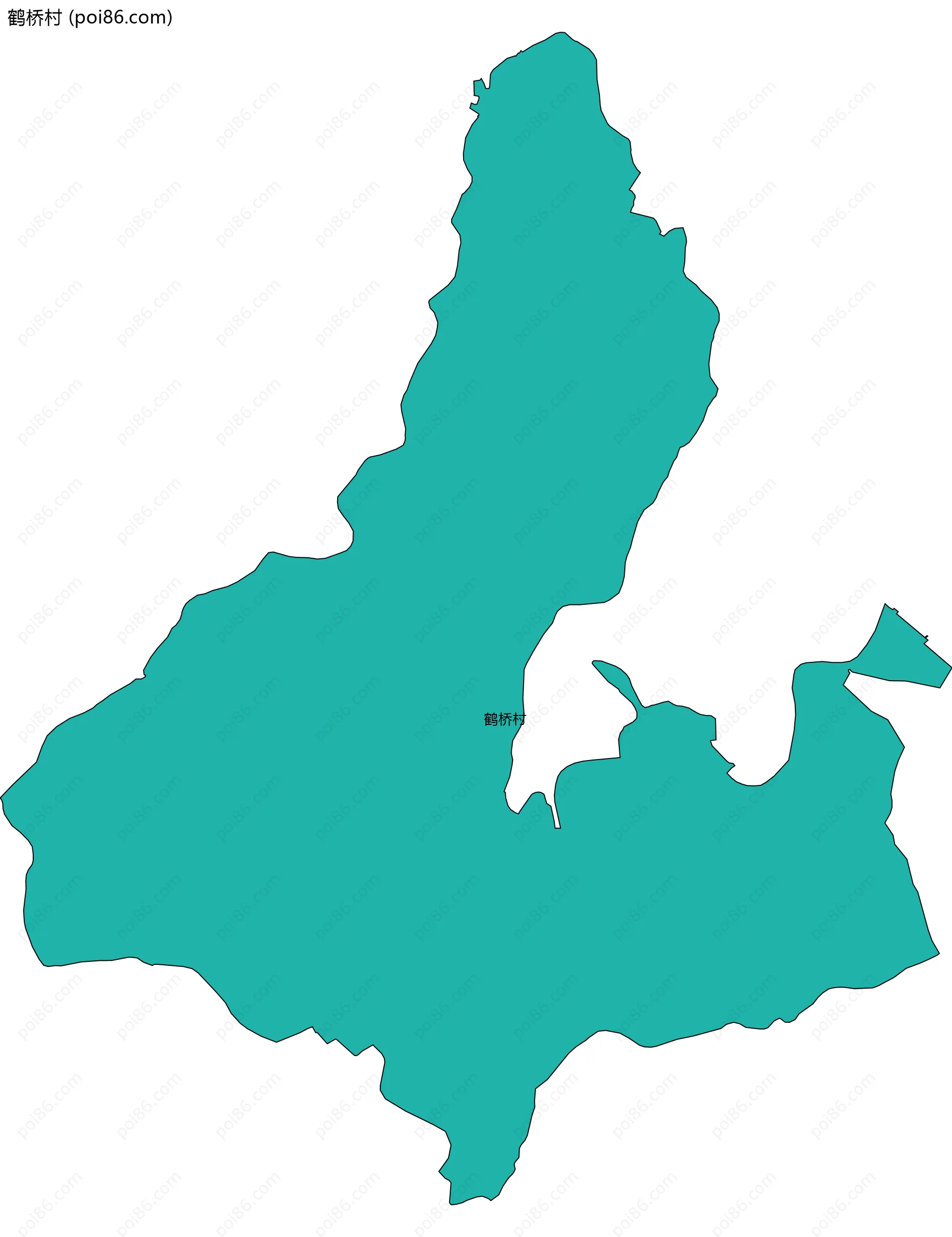 鹤桥村边界地图