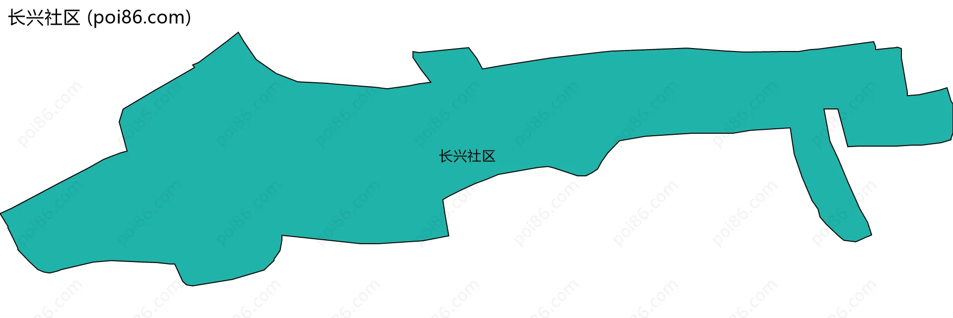 长兴社区边界地图