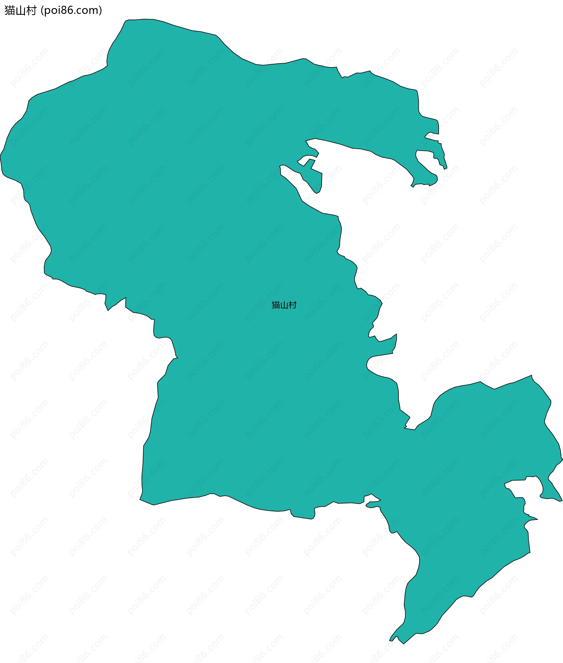 猫山村边界地图