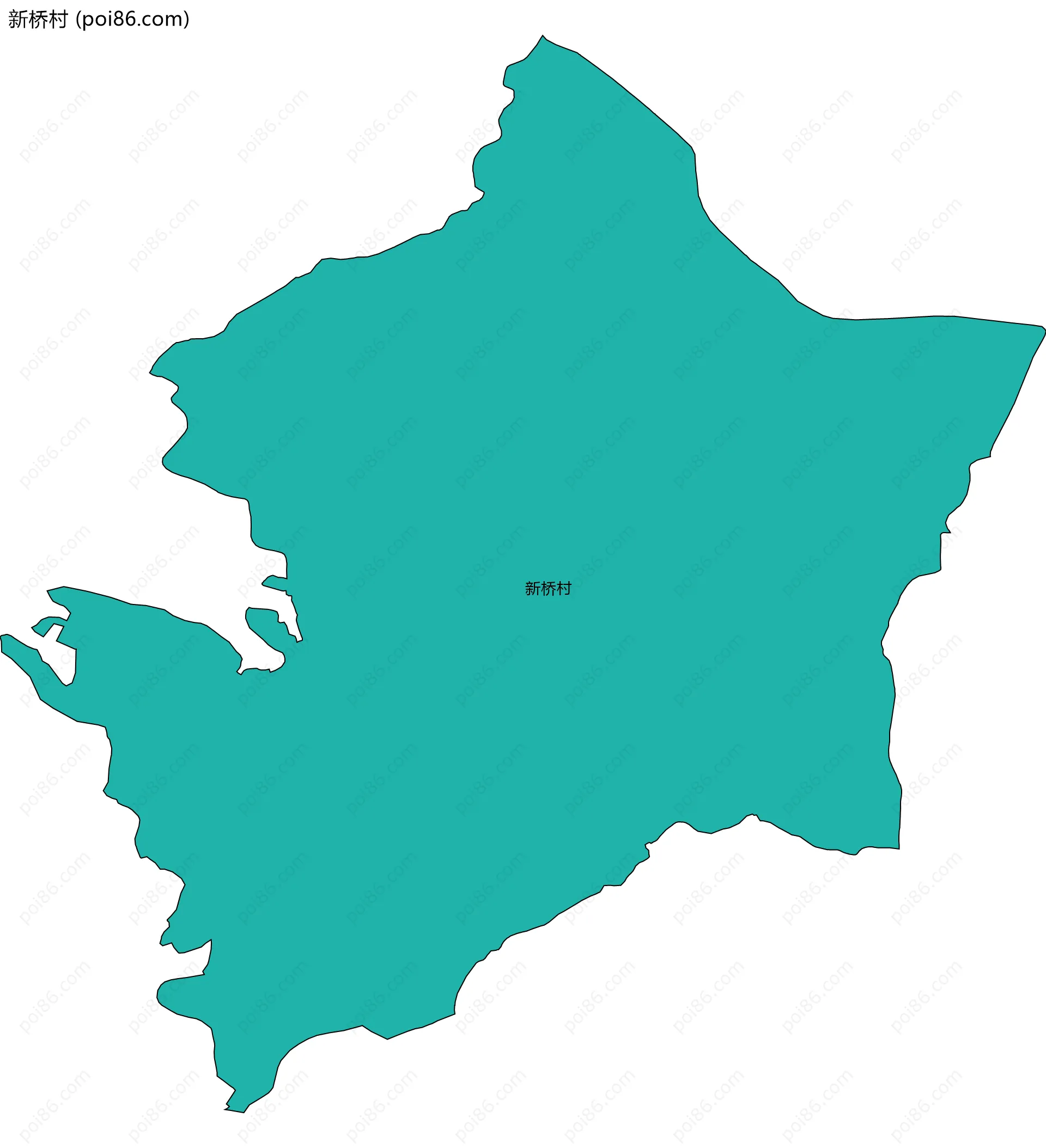 新桥村边界地图