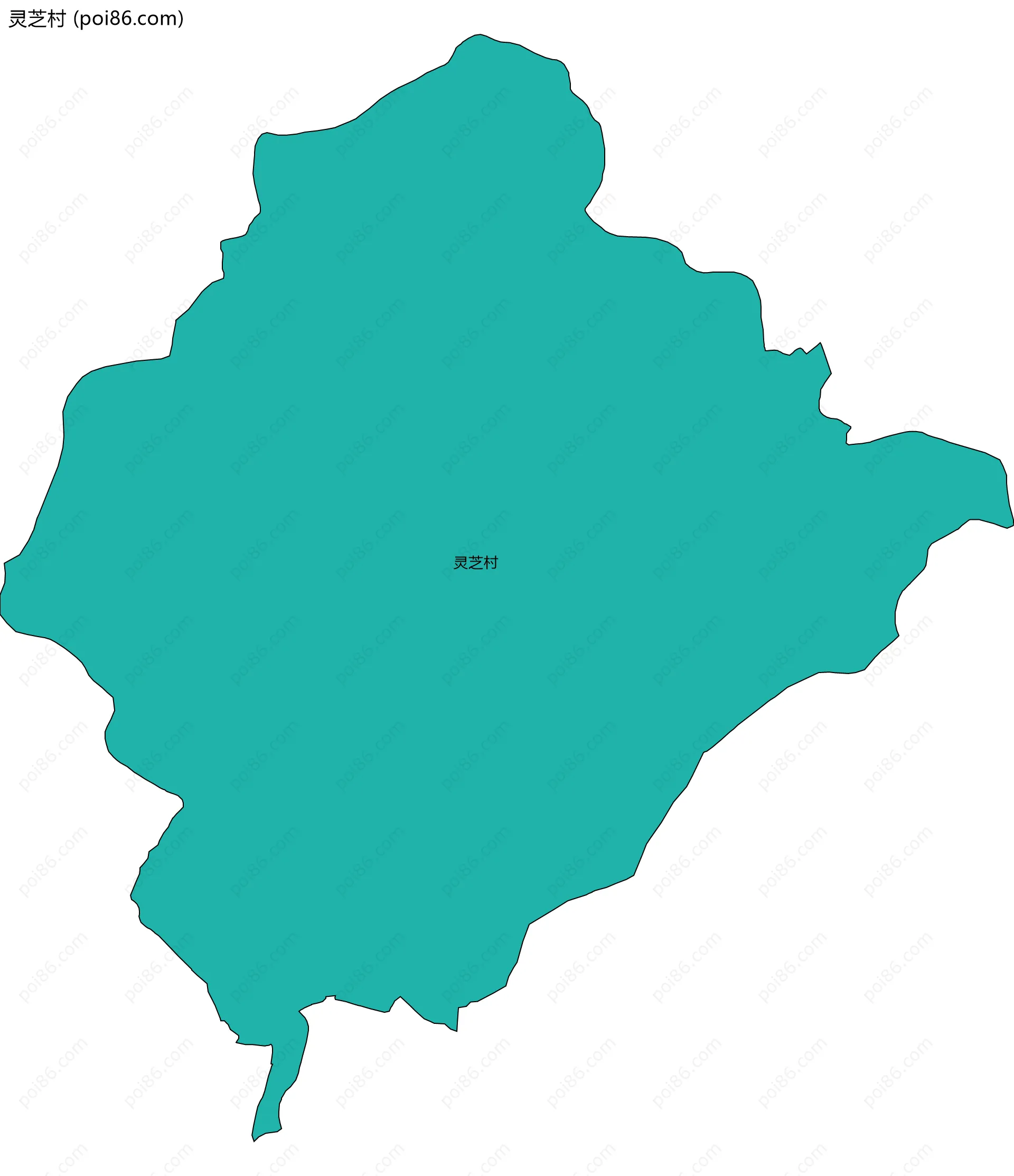 灵芝村边界地图