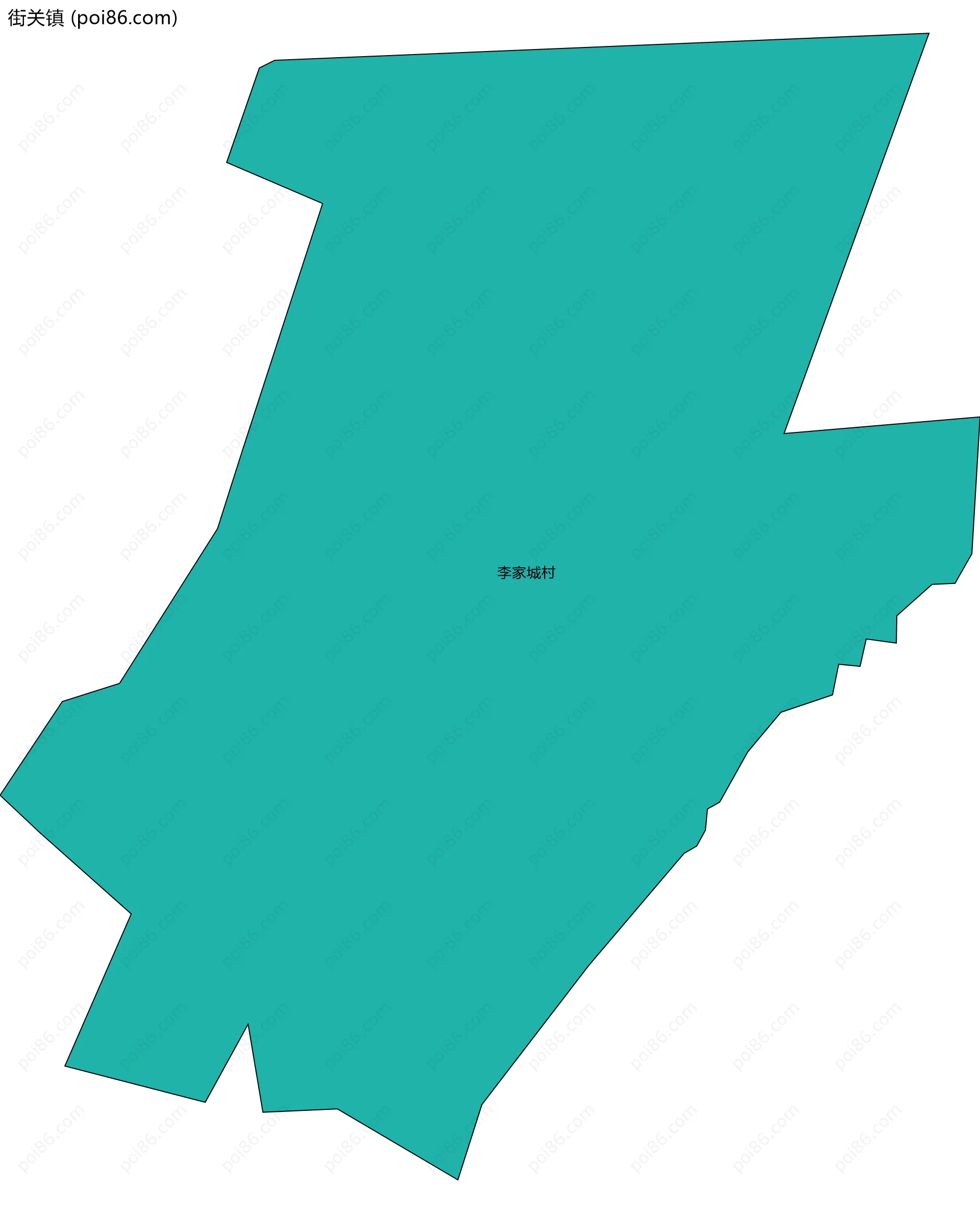 街关镇边界地图(五级行政区划)