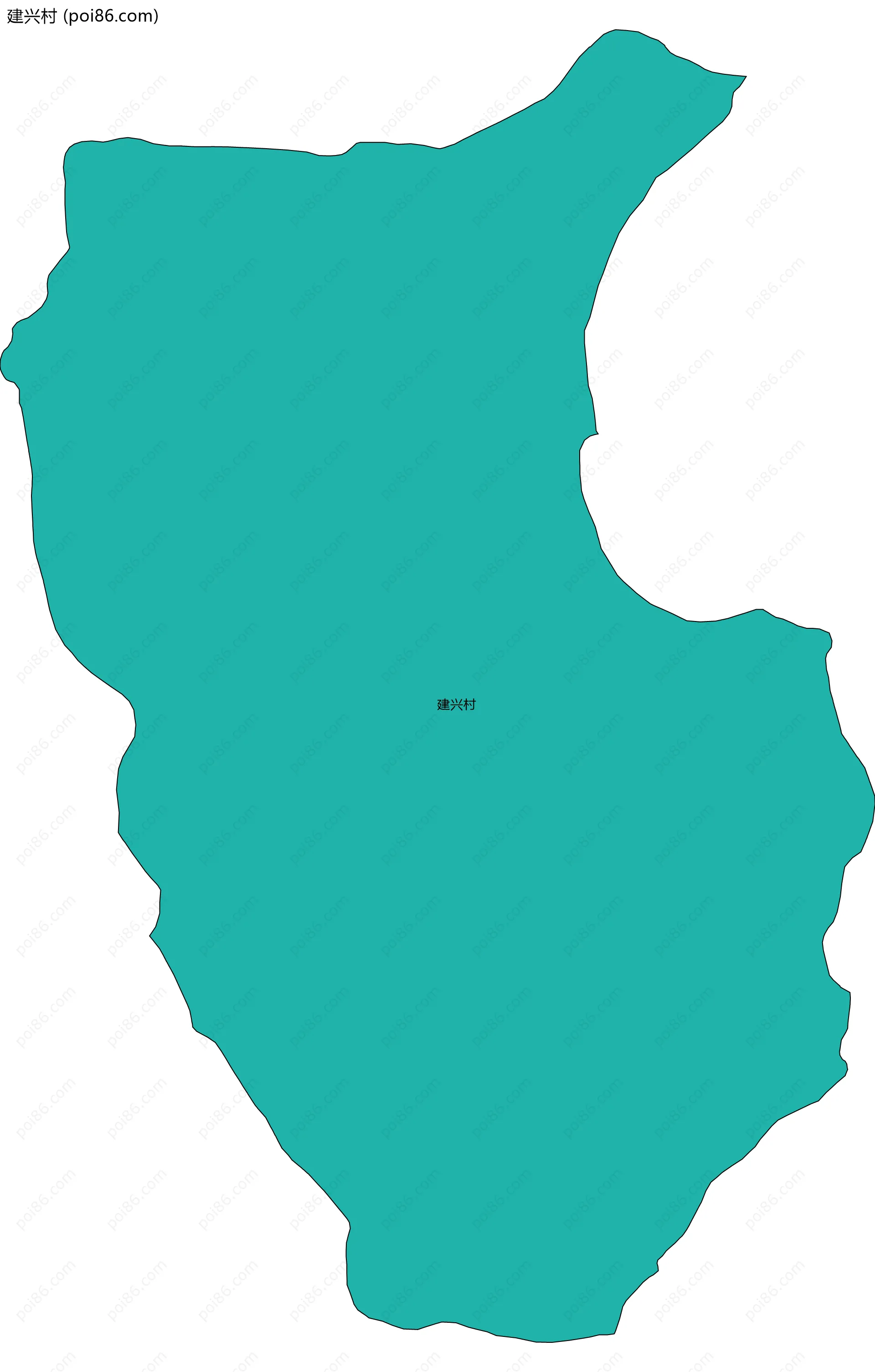 建兴村边界地图