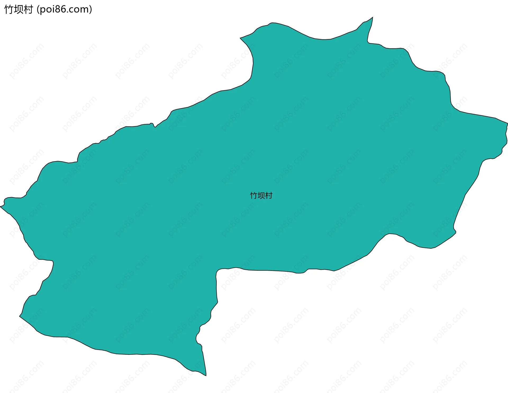 竹坝村边界地图