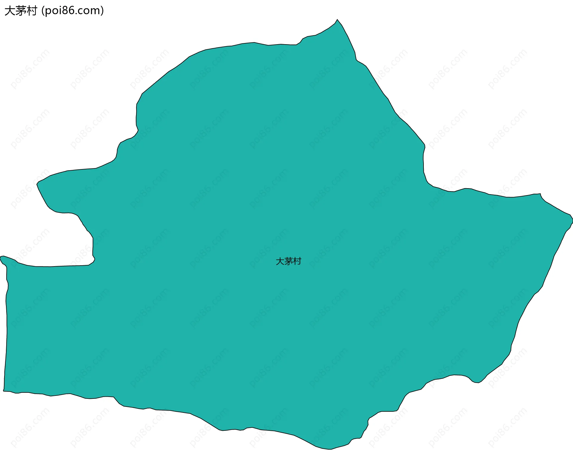 大茅村边界地图