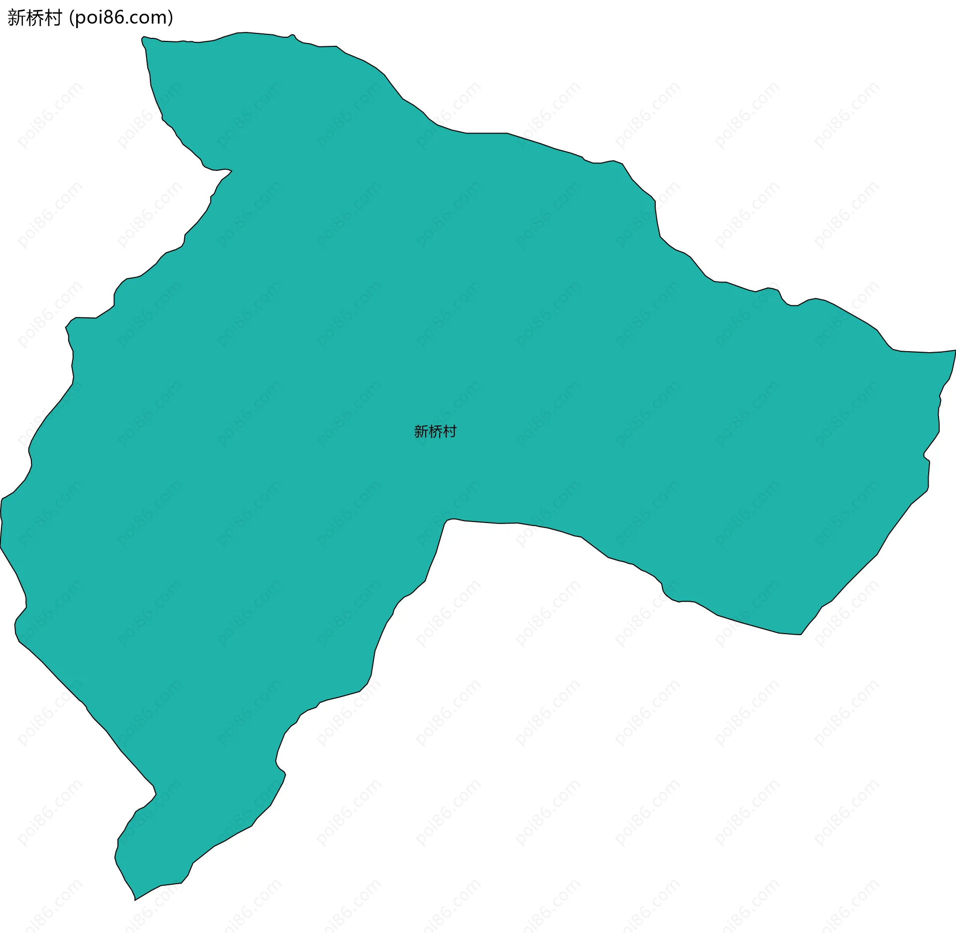 新桥村边界地图