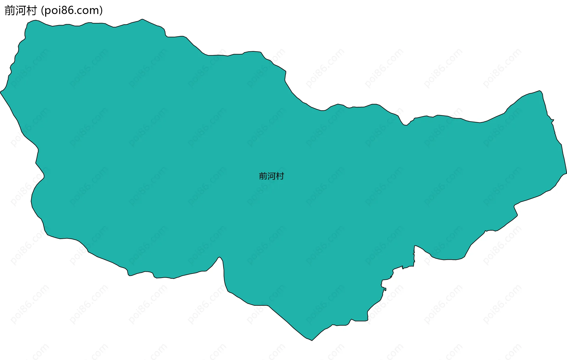 前河村边界地图