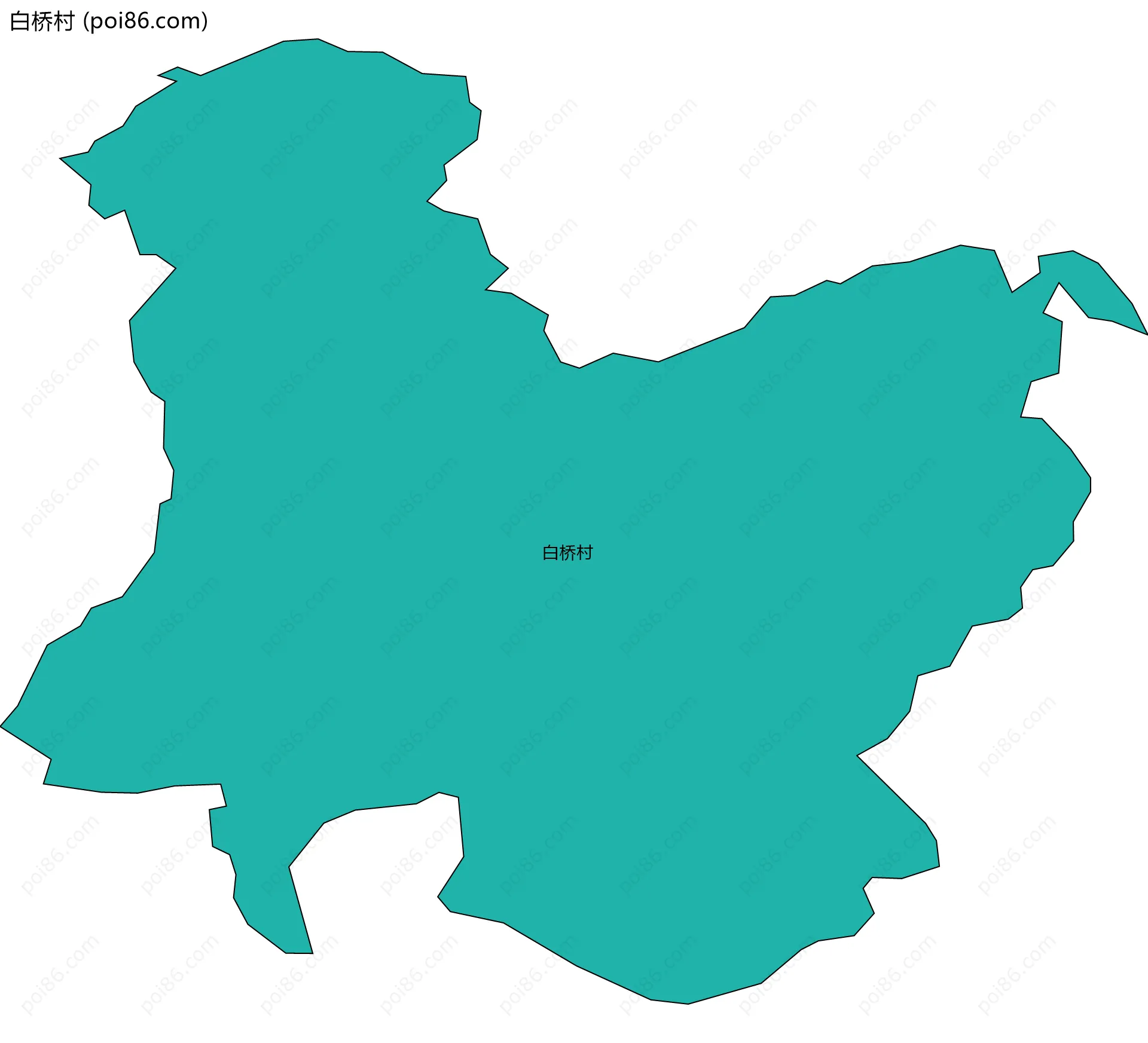 白桥村边界地图