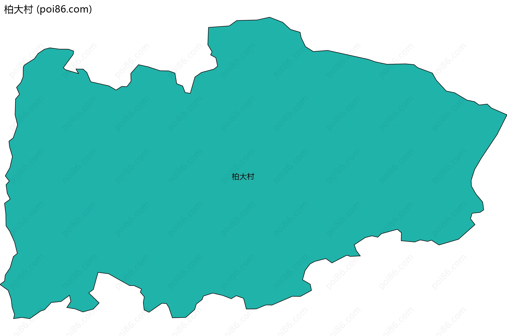 柏大村边界地图