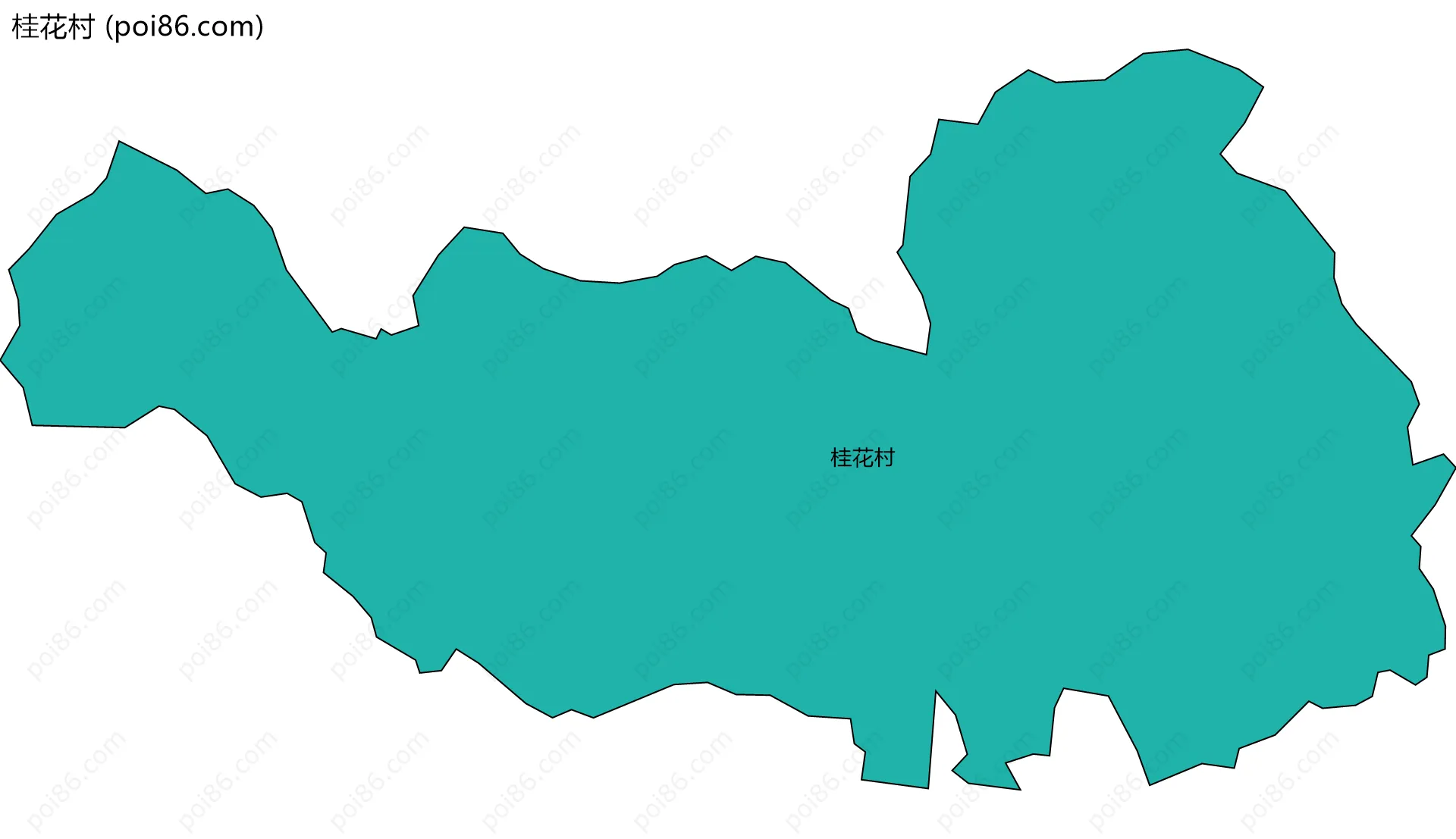 桂花村边界地图
