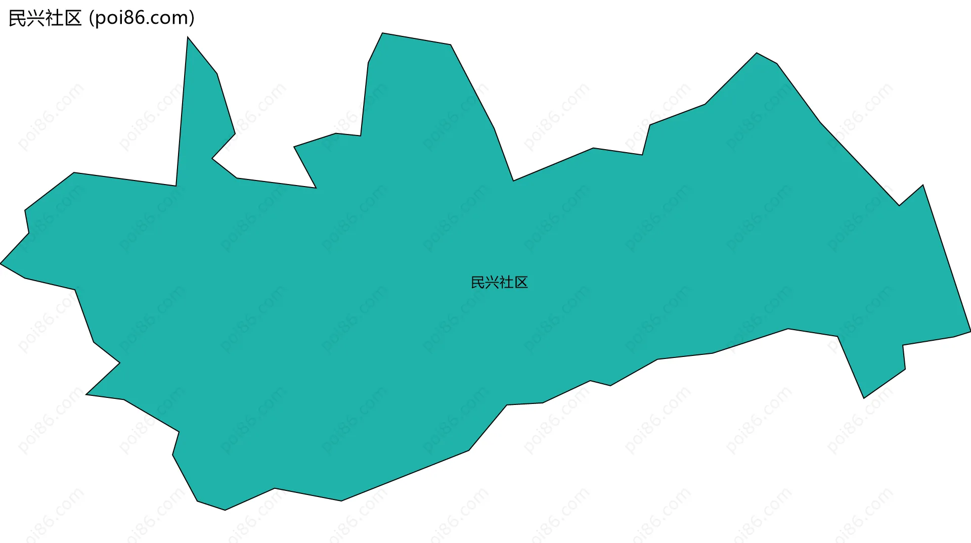 民兴社区边界地图