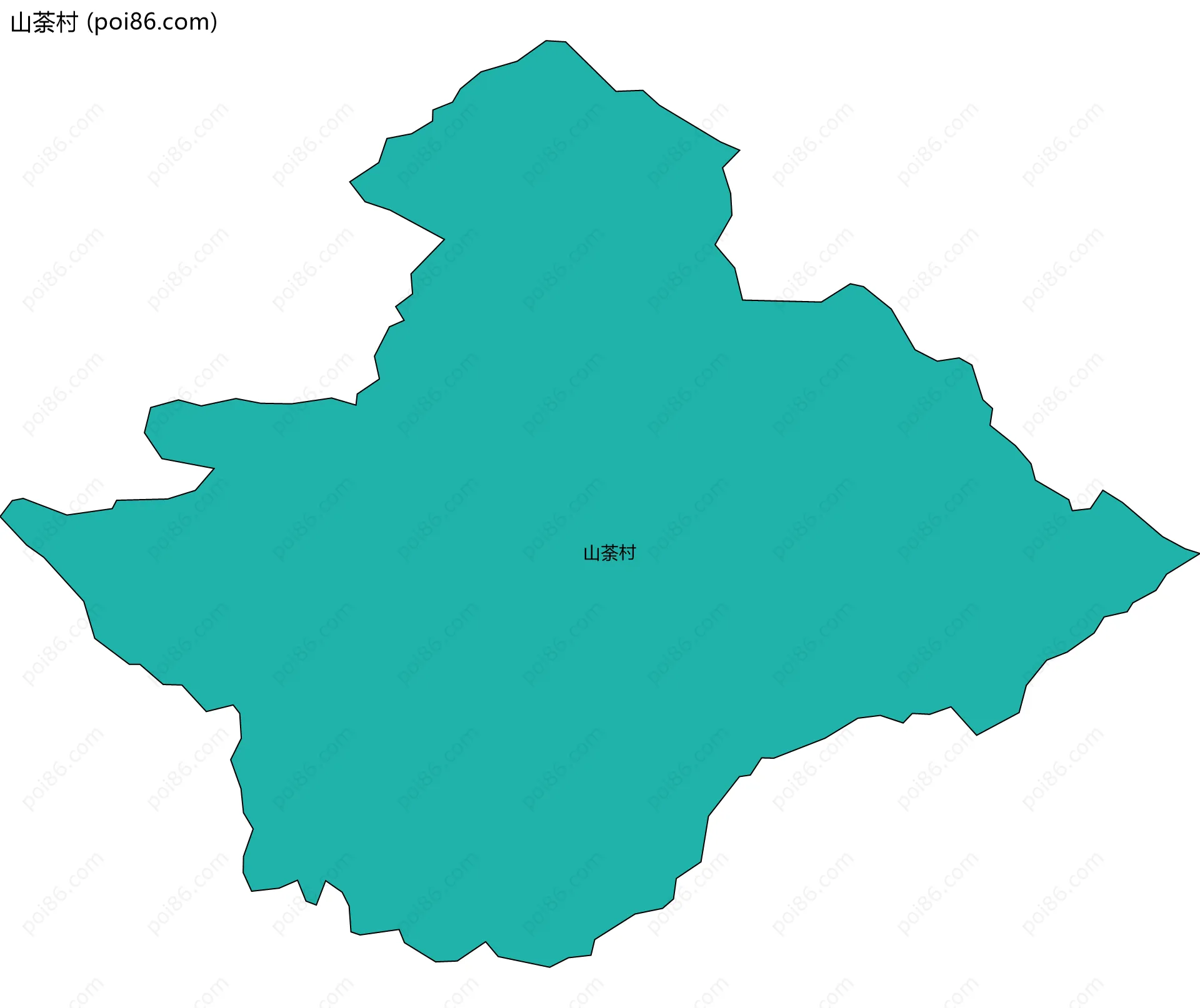 山荼村边界地图