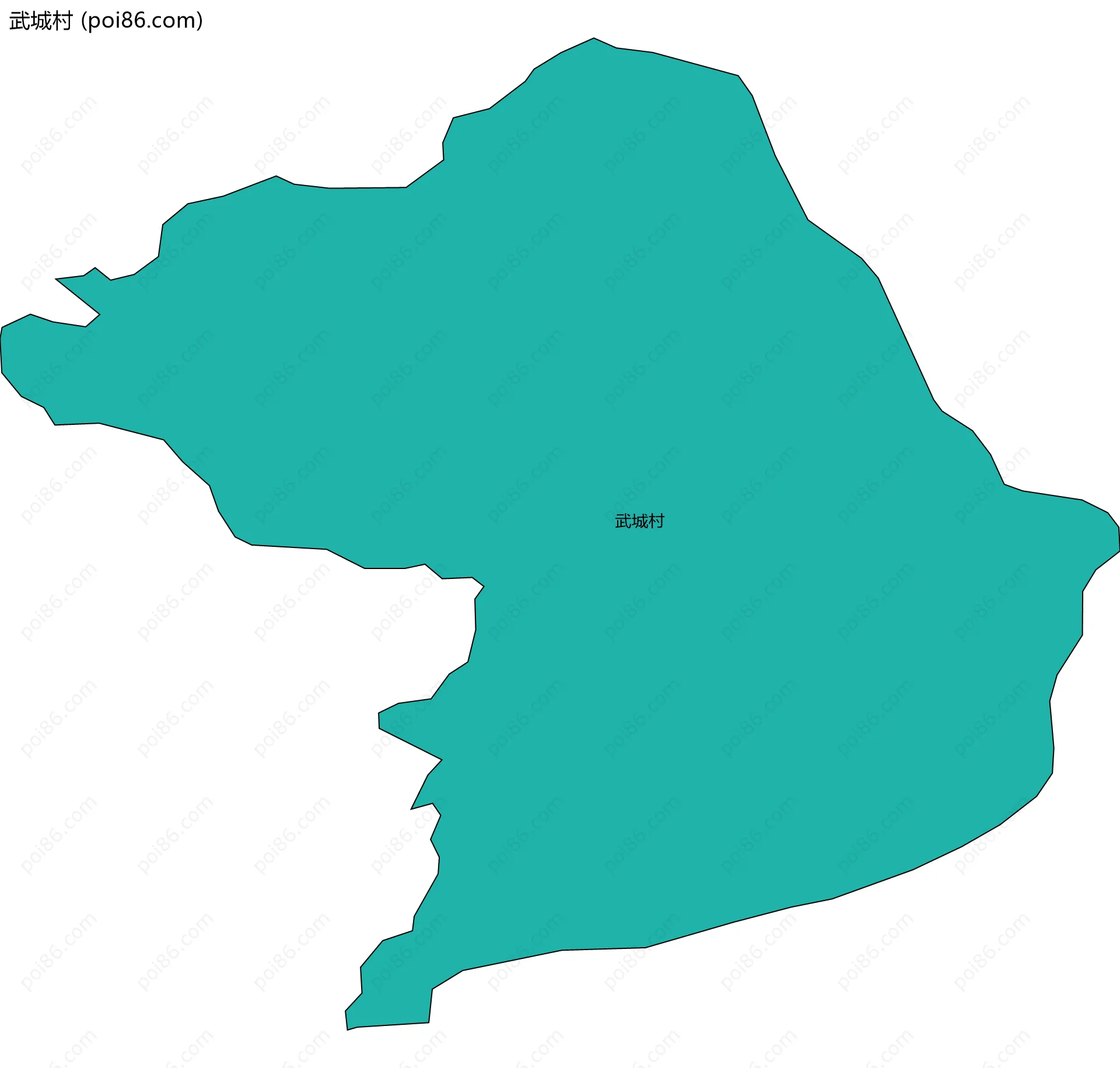 武城村边界地图