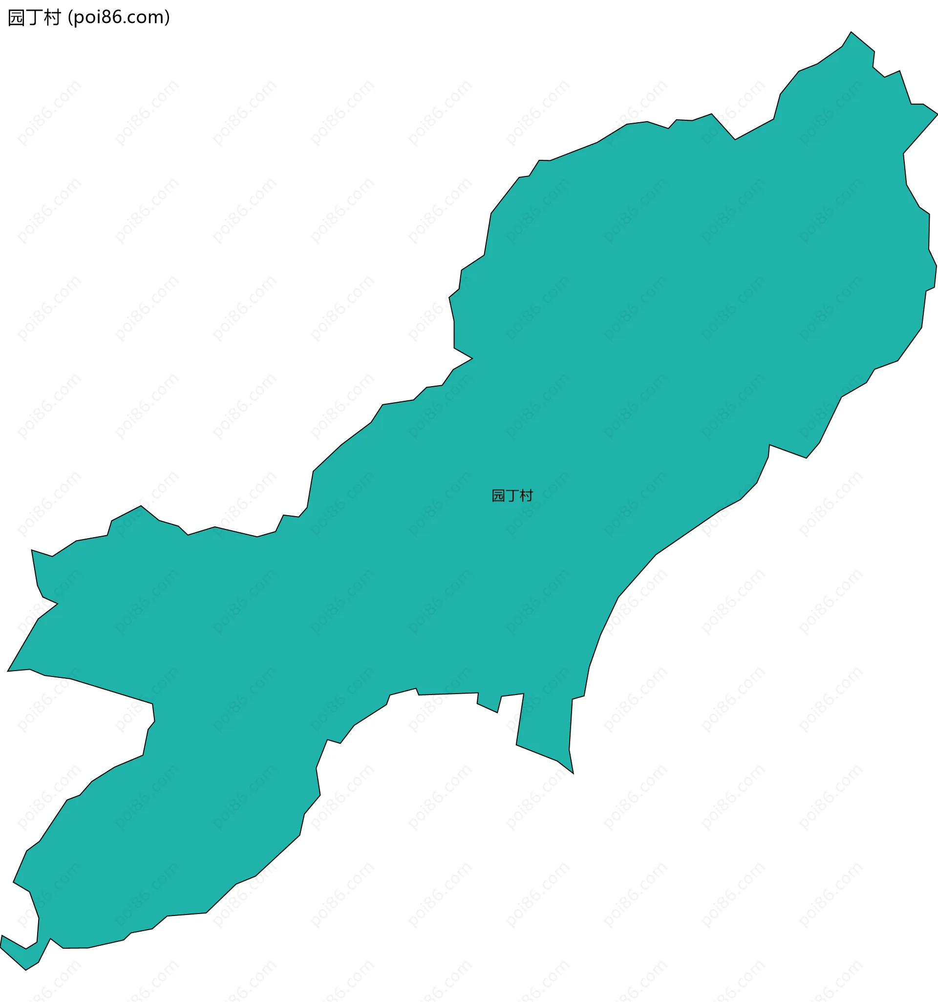 园丁村边界地图