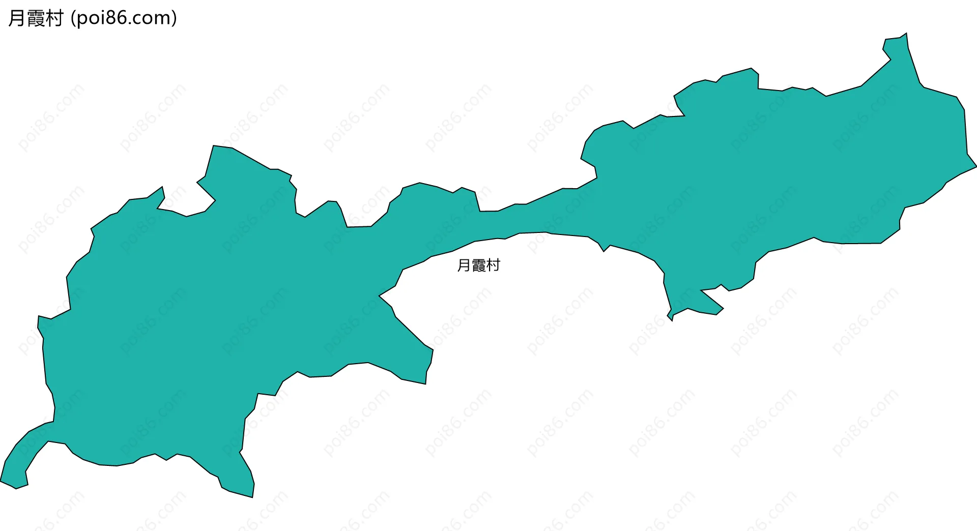 月霞村边界地图