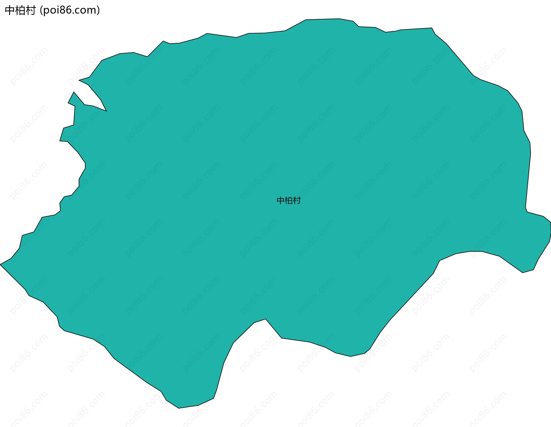 中柏村边界地图