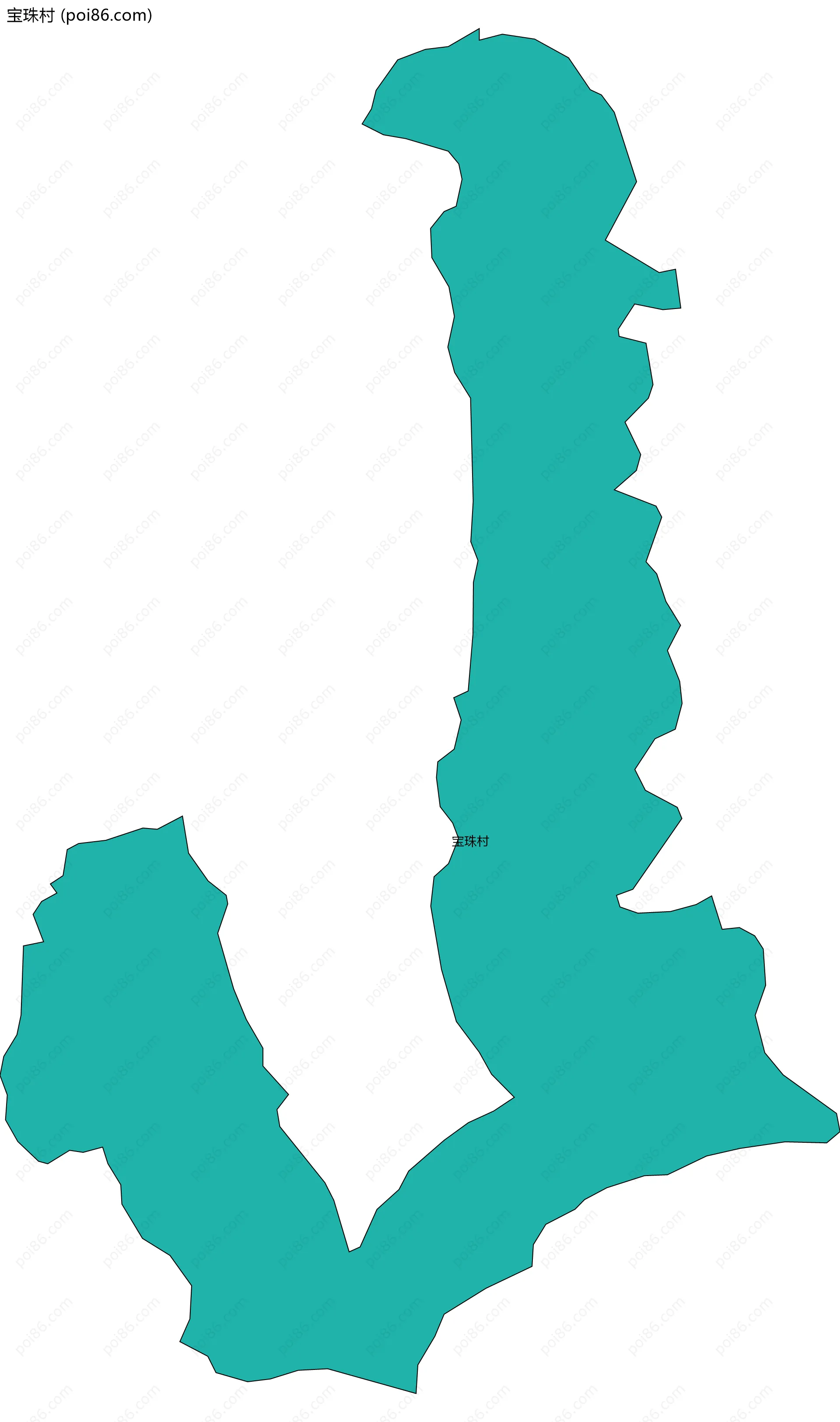 宝珠村边界地图