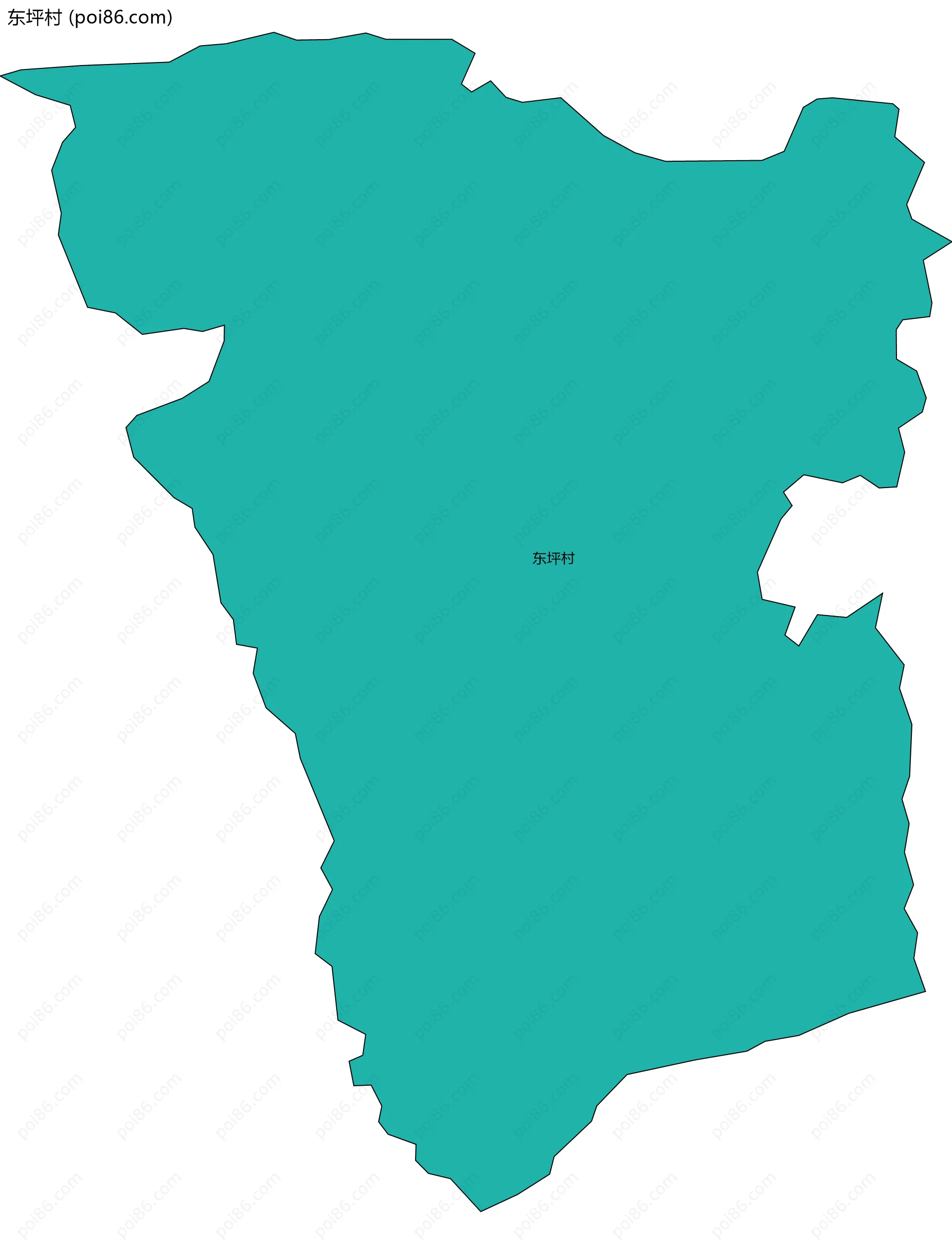 东坪村边界地图