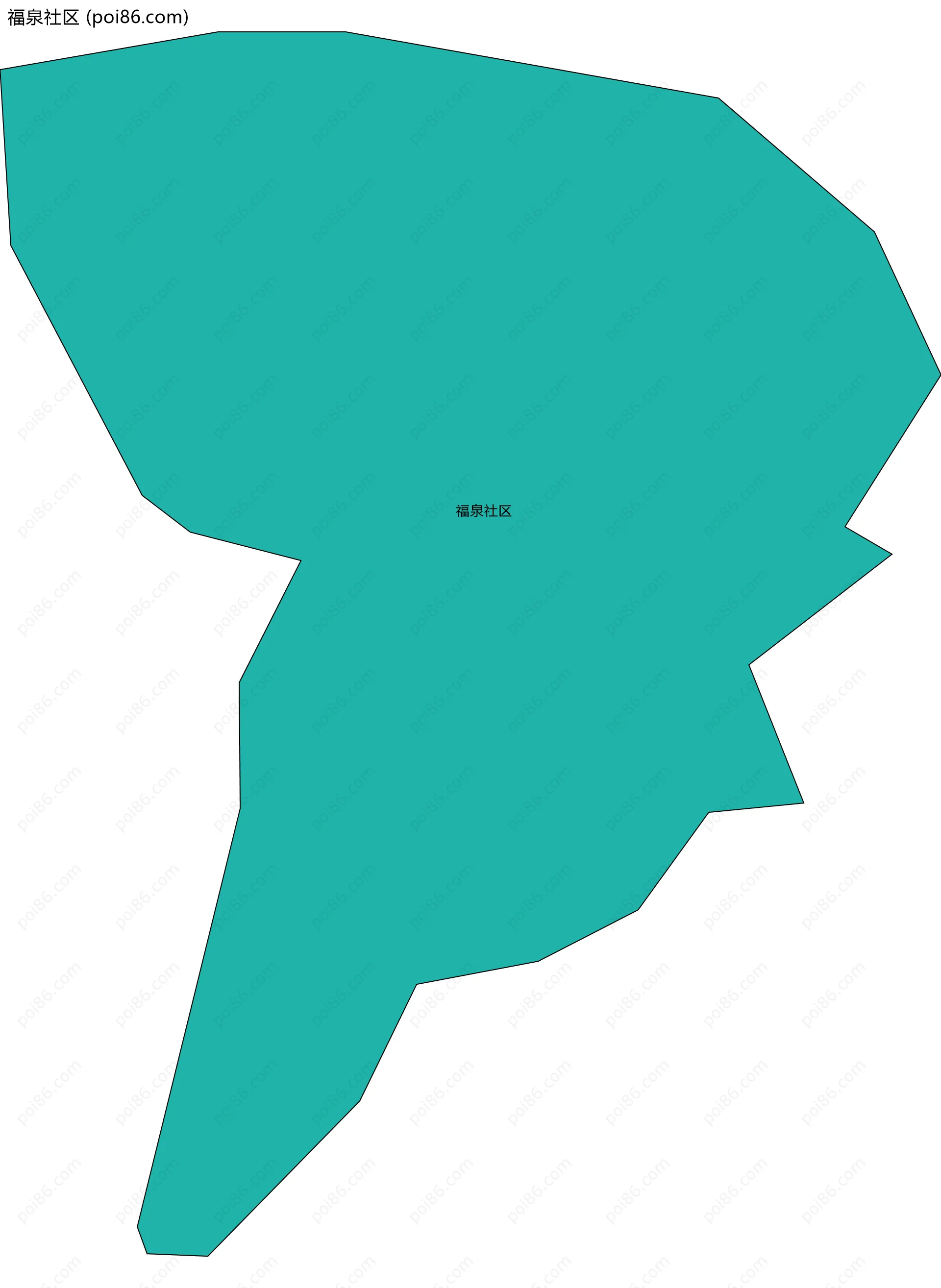 福泉社区边界地图