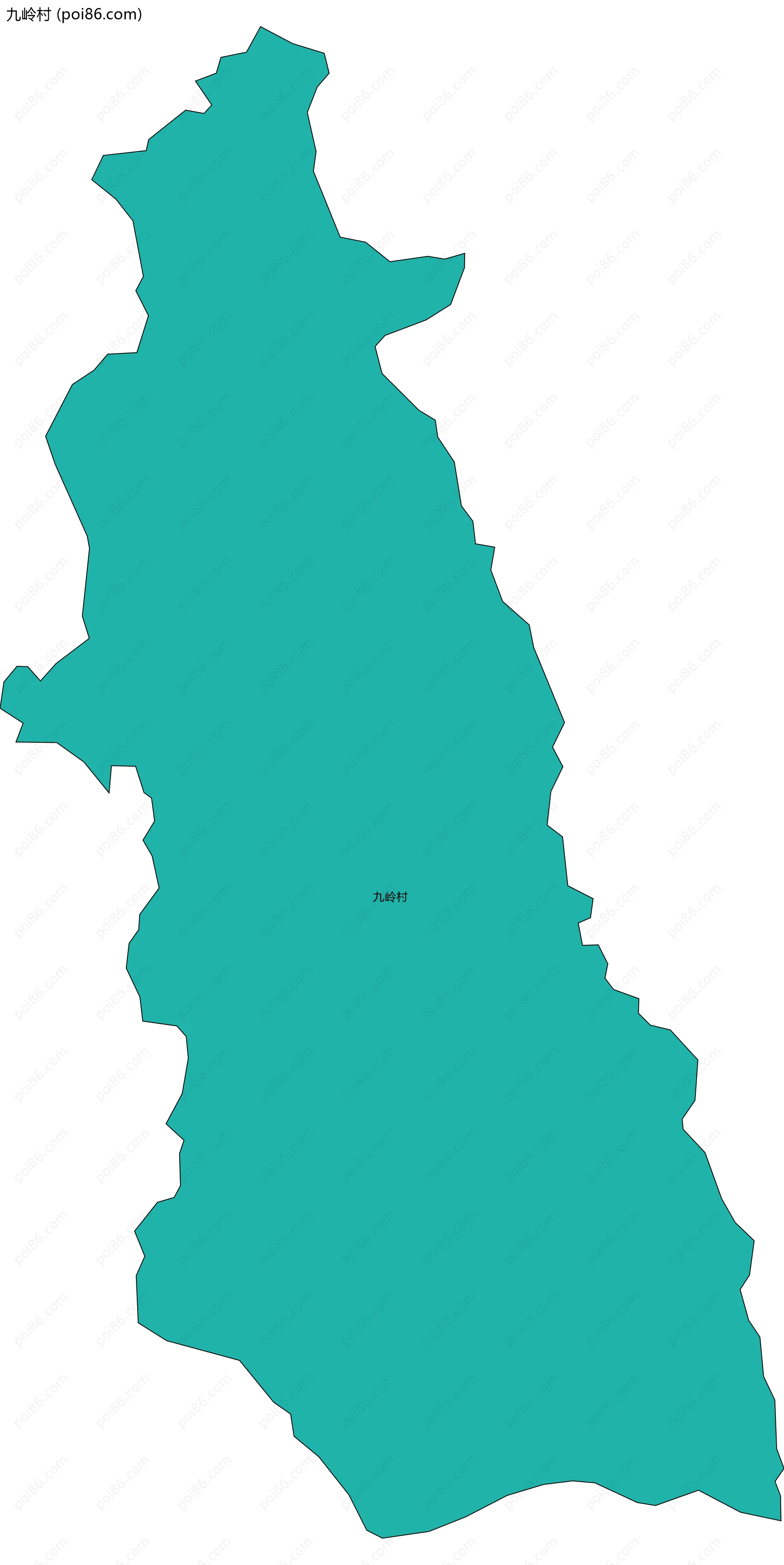 九岭村边界地图