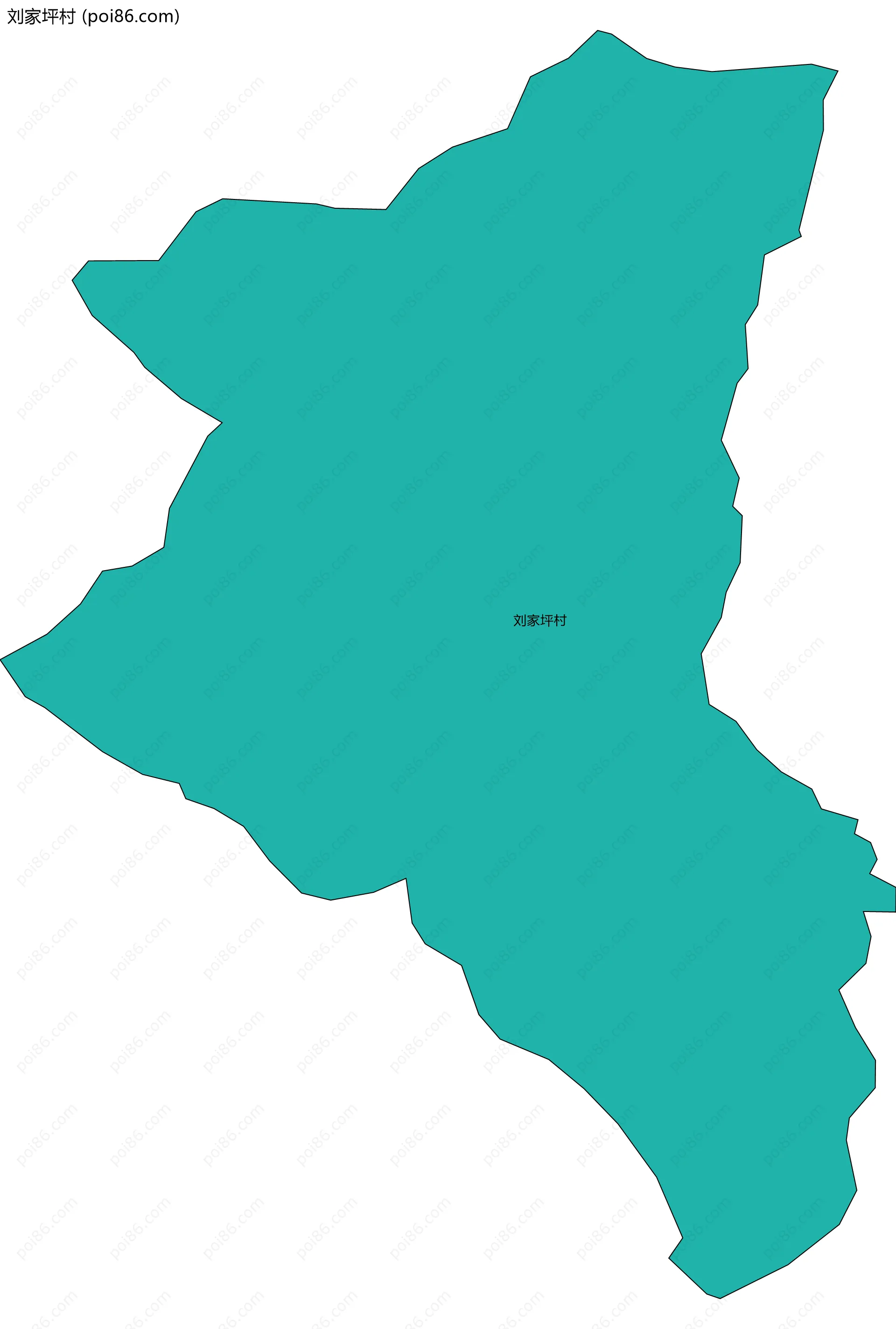 刘家坪村边界地图