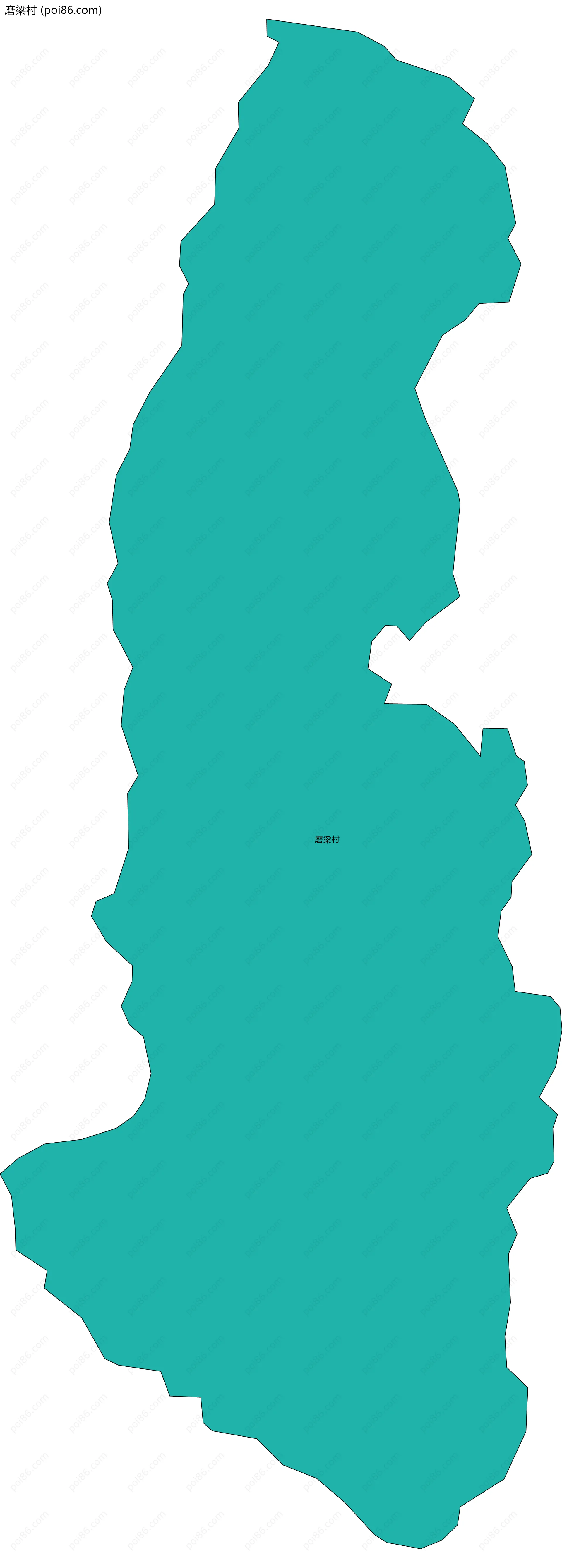 磨梁村边界地图