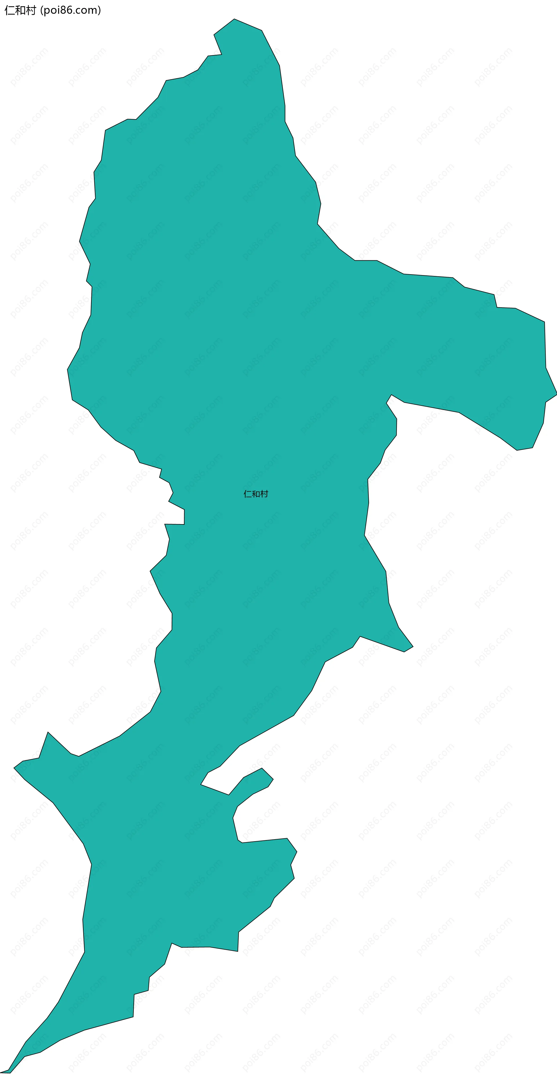 仁和村边界地图