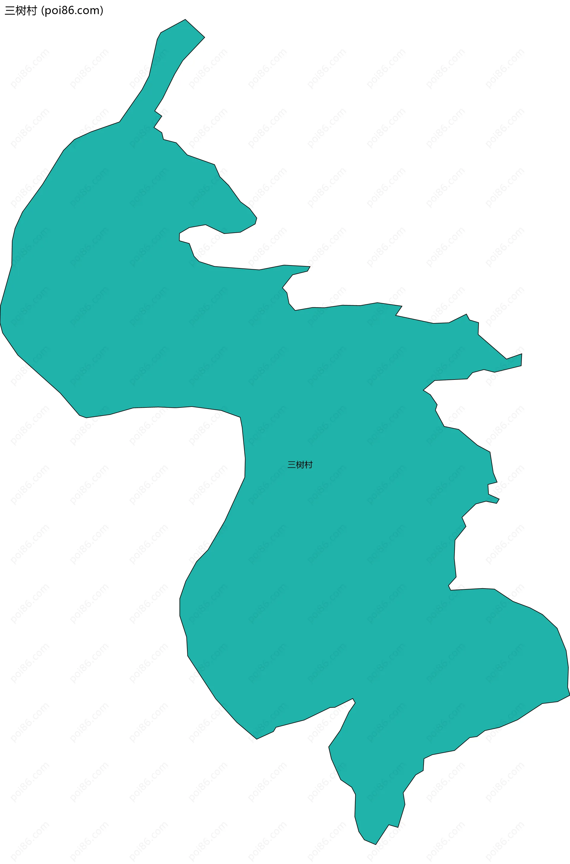 三树村边界地图