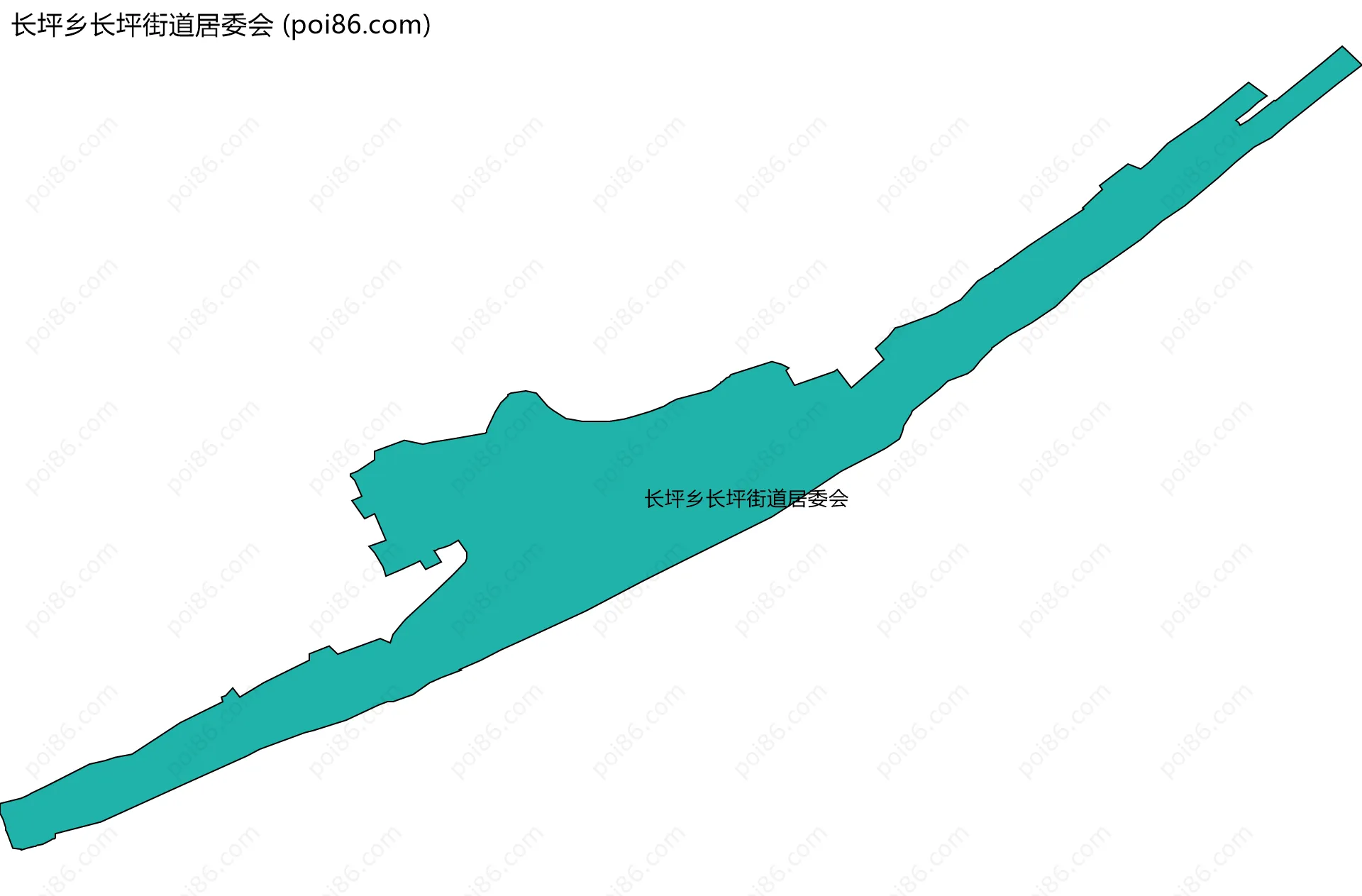 长坪乡长坪街道居委会边界地图