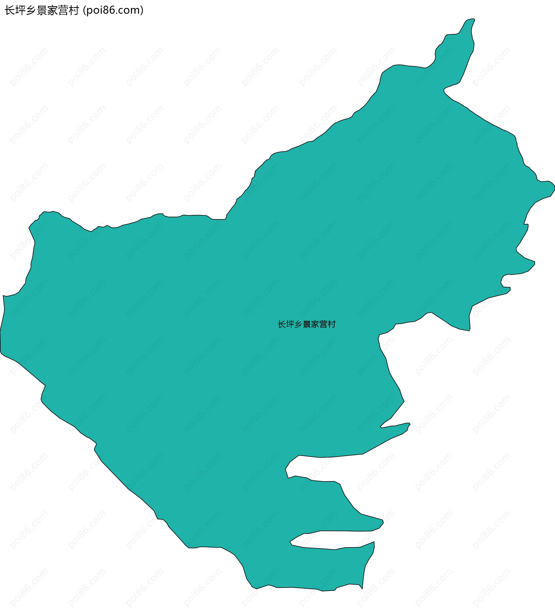 长坪乡景家营村边界地图