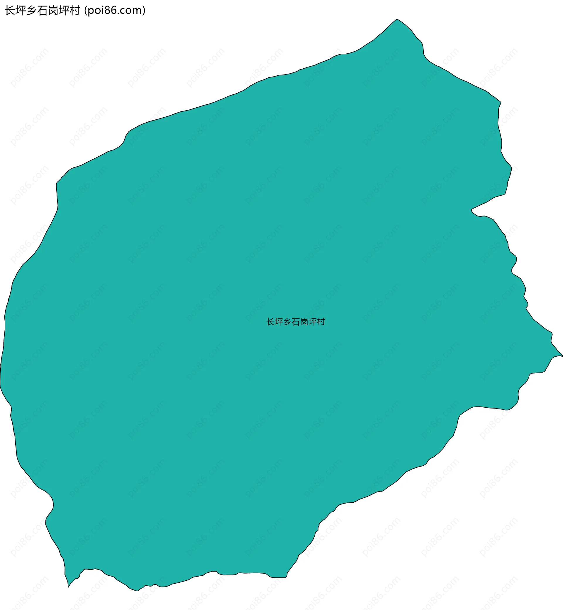 长坪乡石岗坪村边界地图