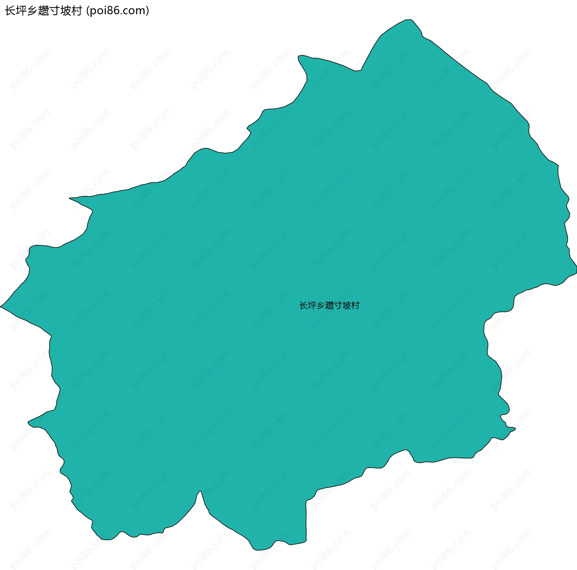 长坪乡趱寸坡村边界地图