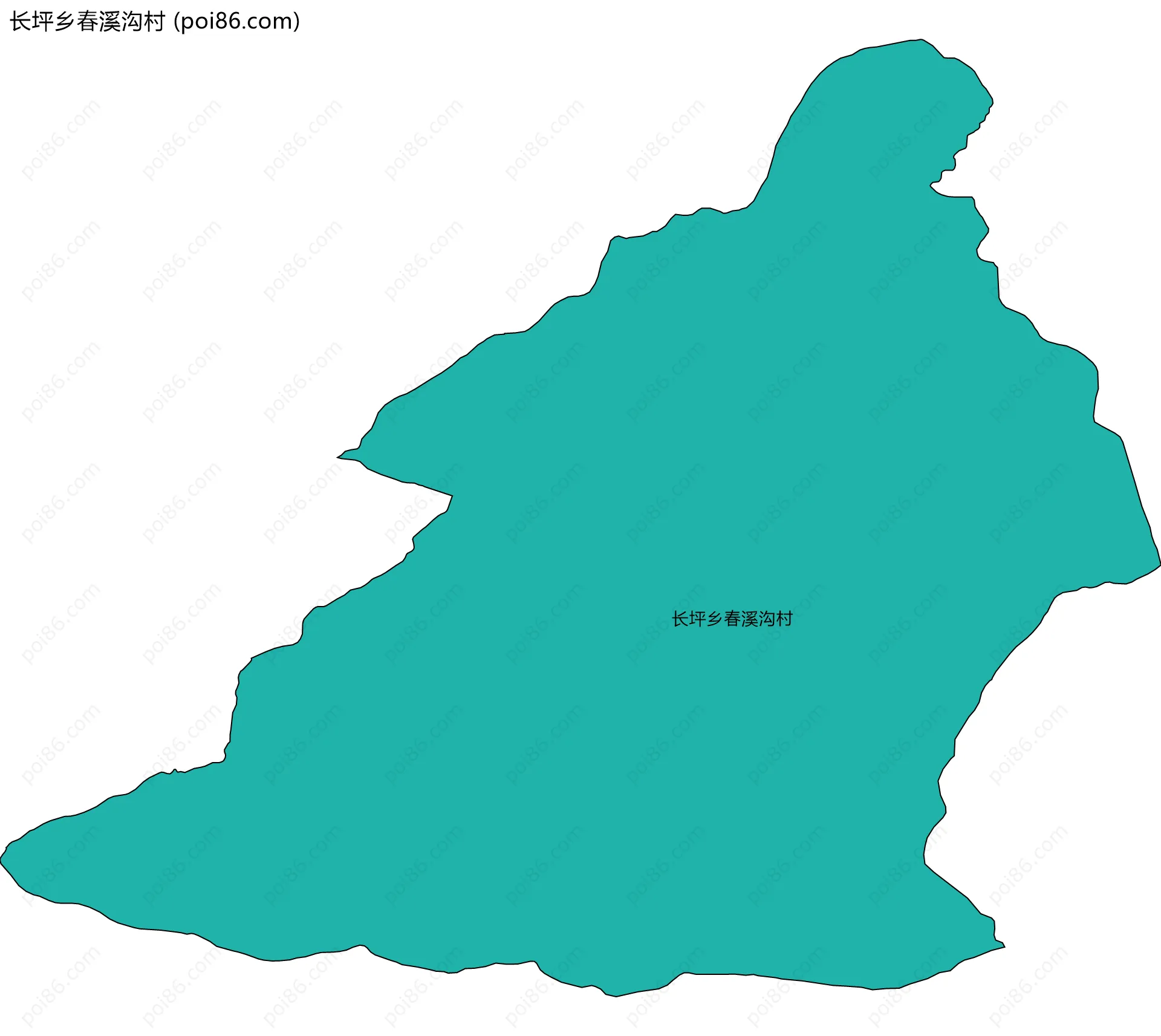长坪乡春溪沟村边界地图