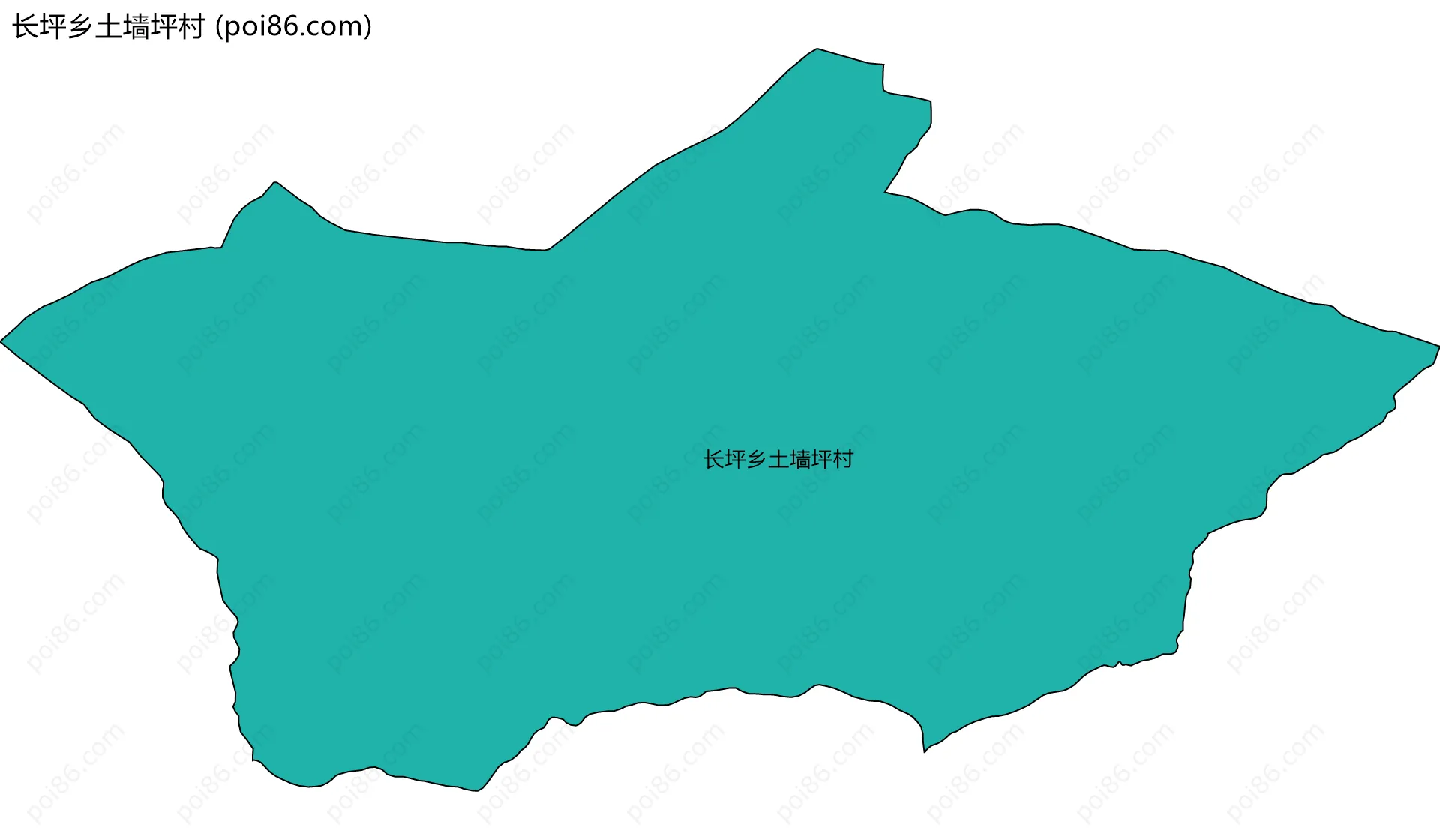 长坪乡土墙坪村边界地图