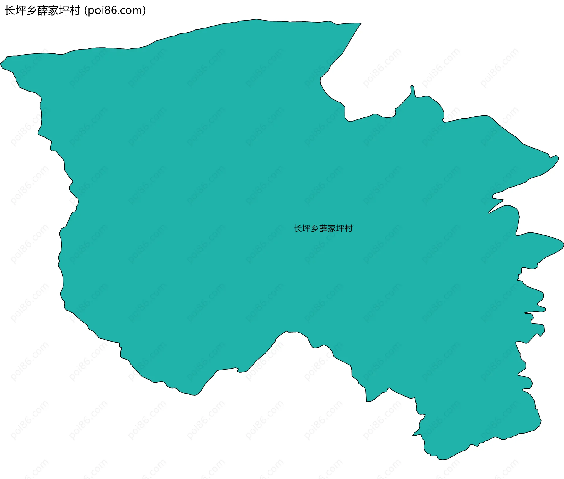 长坪乡薛家坪村边界地图