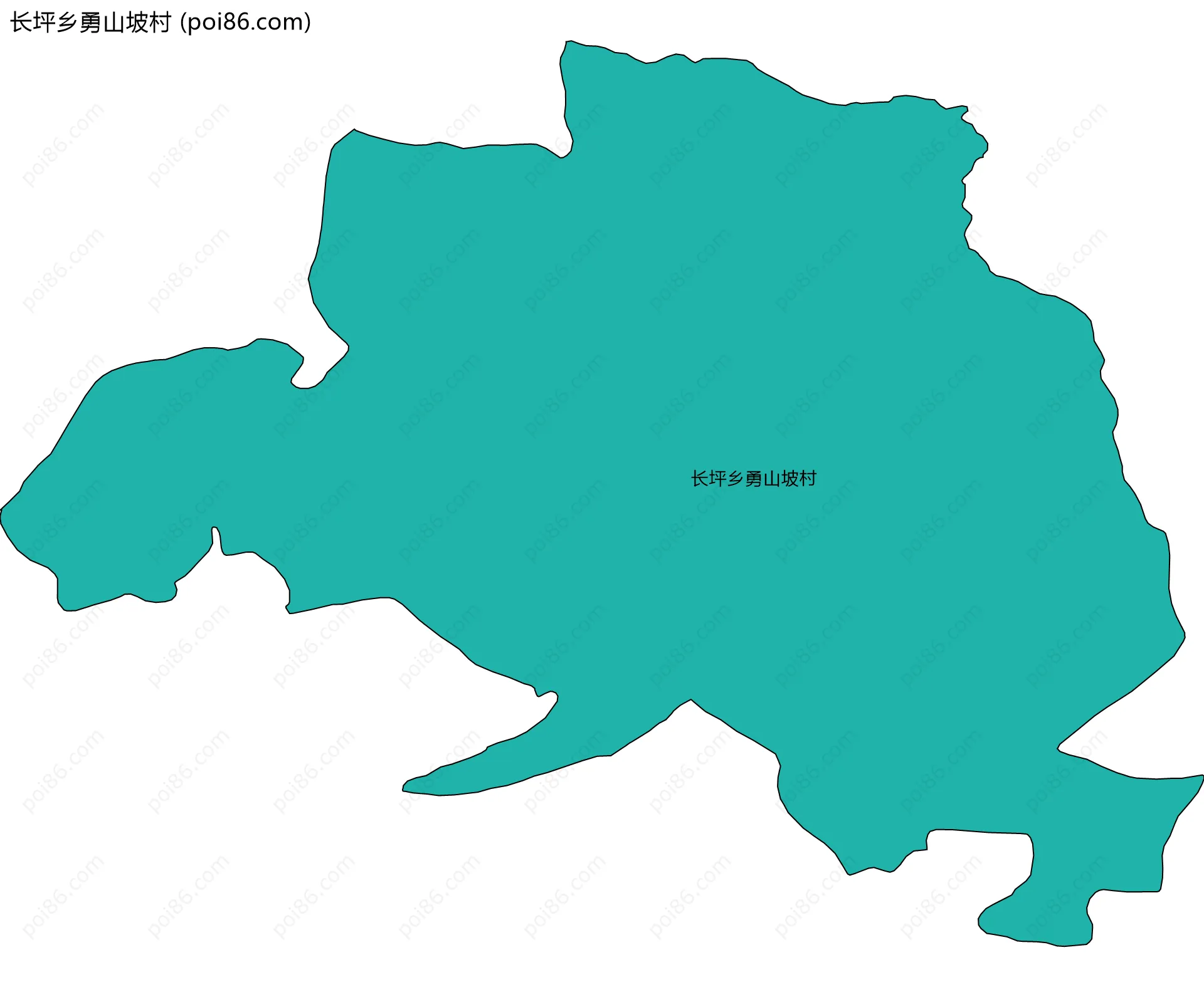 长坪乡勇山坡村边界地图