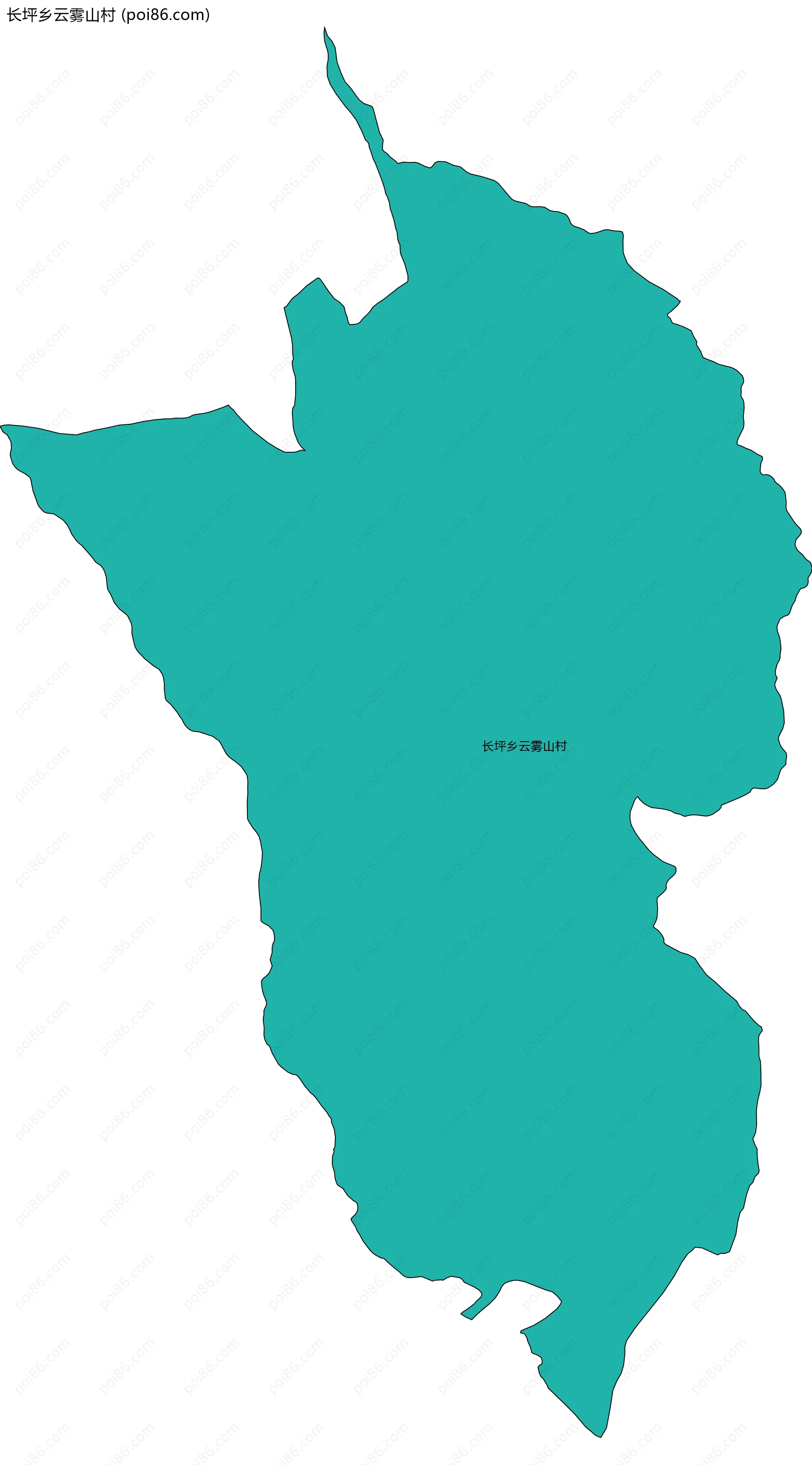 长坪乡云雾山村边界地图