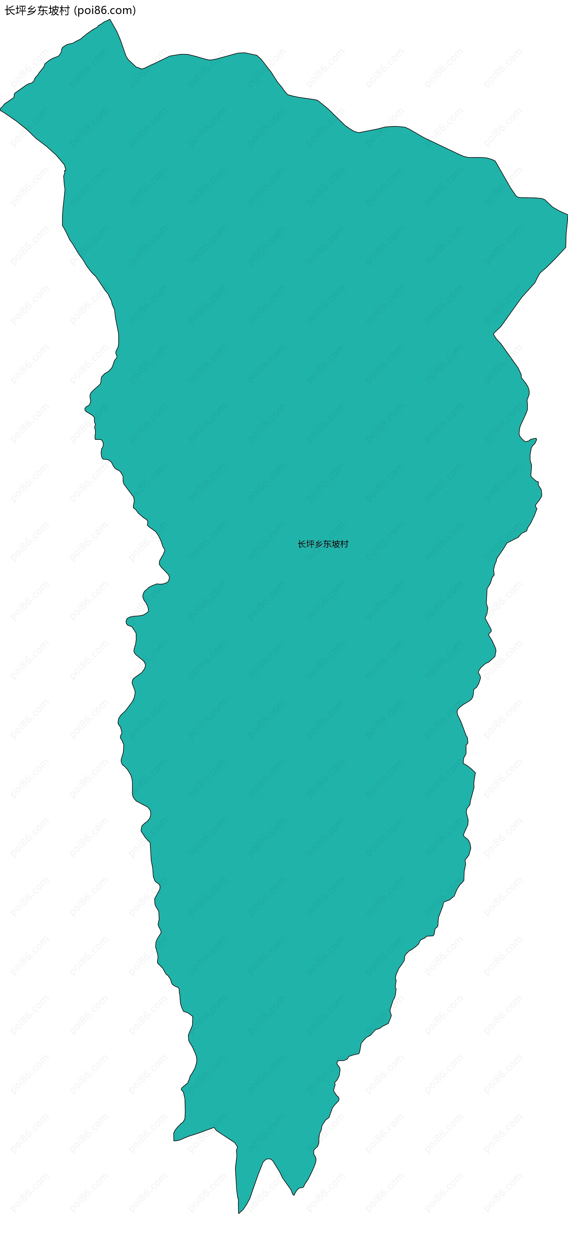 长坪乡东坡村边界地图